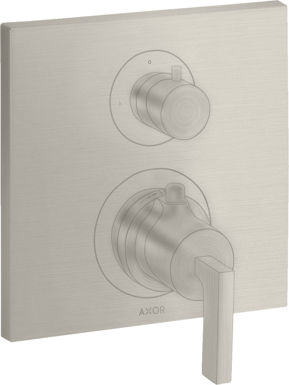 AXOR Citterio Thermostatic mixer for concealed installation with shut-off / diverter valve and lever handle