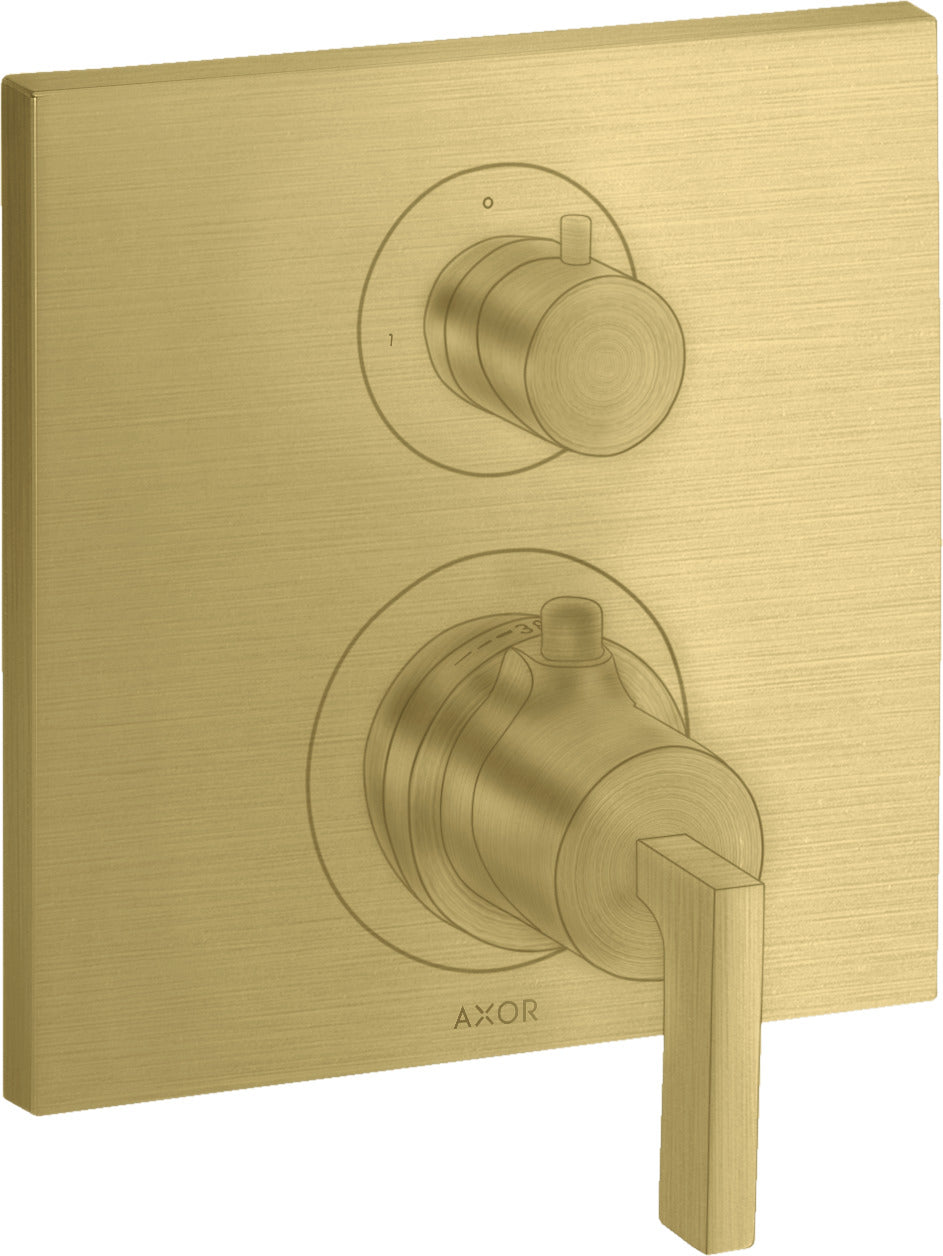 AXOR Citterio Thermostatic mixer for concealed installation with shut-off / diverter valve and lever handle