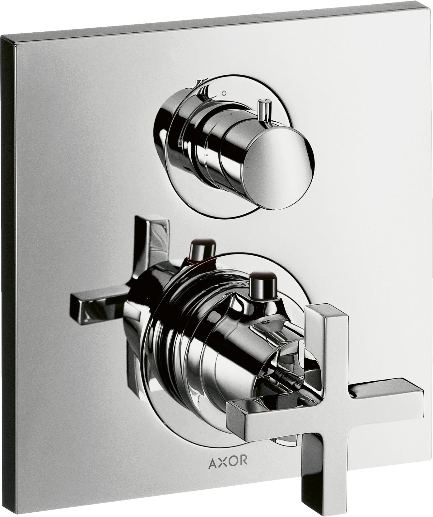 AXOR Citterio Thermostatic mixer for concealed installation with shut-off / diverter valve and cross handle