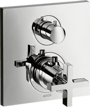AXOR Citterio Thermostatic mixer for concealed installation with shut-off / diverter valve and cross handle
