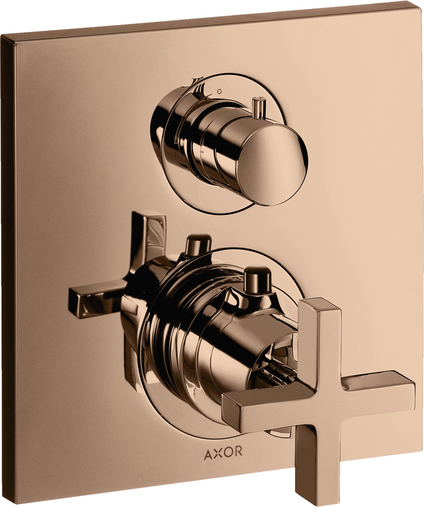 AXOR Citterio Thermostatic mixer for concealed installation with shut-off / diverter valve and cross handle