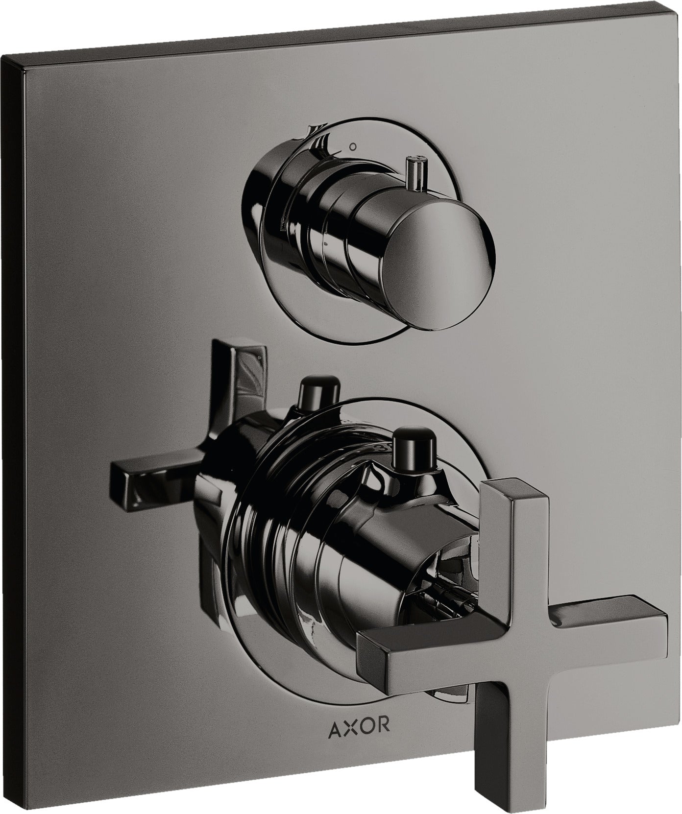 AXOR Citterio Thermostatic mixer for concealed installation with shut-off / diverter valve and cross handle