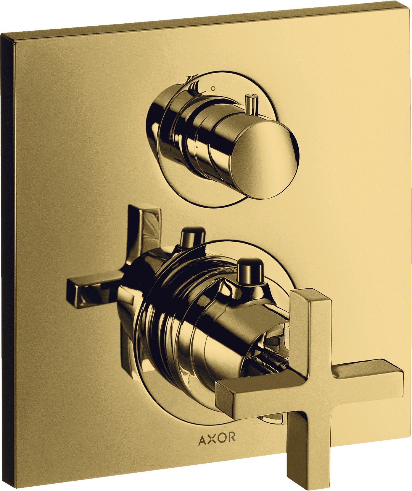 AXOR Citterio Thermostatic mixer for concealed installation with shut-off / diverter valve and cross handle