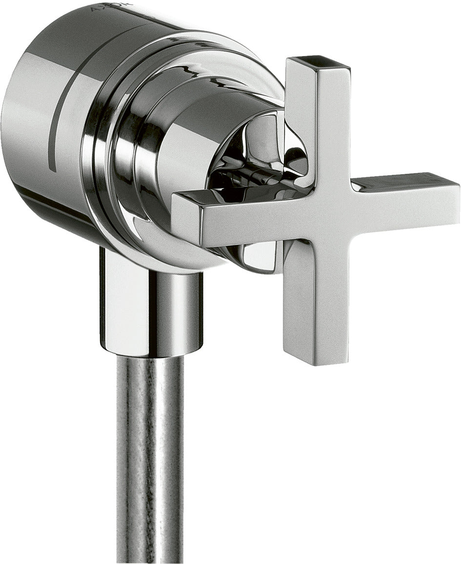 AXOR Citterio Wall outlet stop with non-return valve, shut-off valve and cross handle