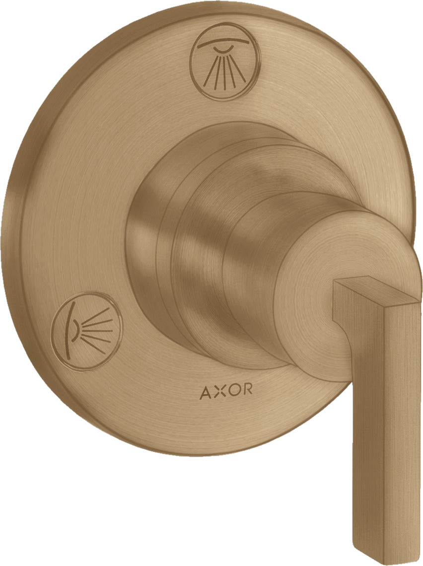 AXOR Citterio Shut-off / diverter valve Trio / Quattro finish set with lever handle