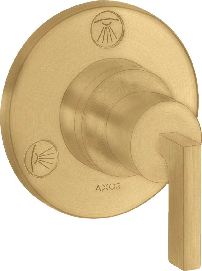 AXOR Citterio Shut-off / diverter valve Trio / Quattro finish set with lever handle