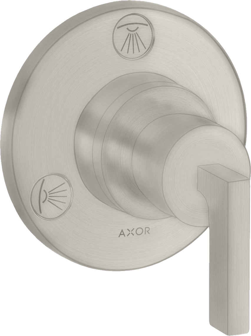 AXOR Citterio Shut-off / diverter valve Trio / Quattro finish set with lever handle