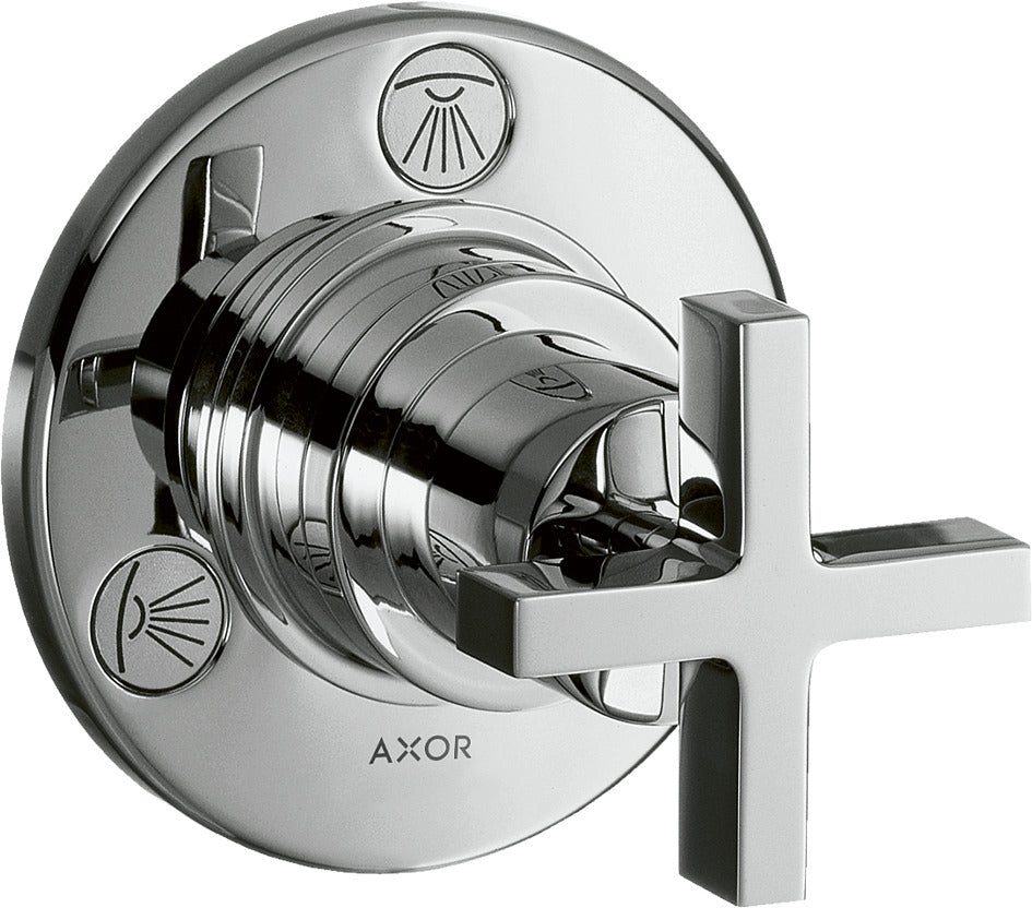 AXOR Citterio Shut-off / diverter valve Trio / Quattro finish set with cross handle