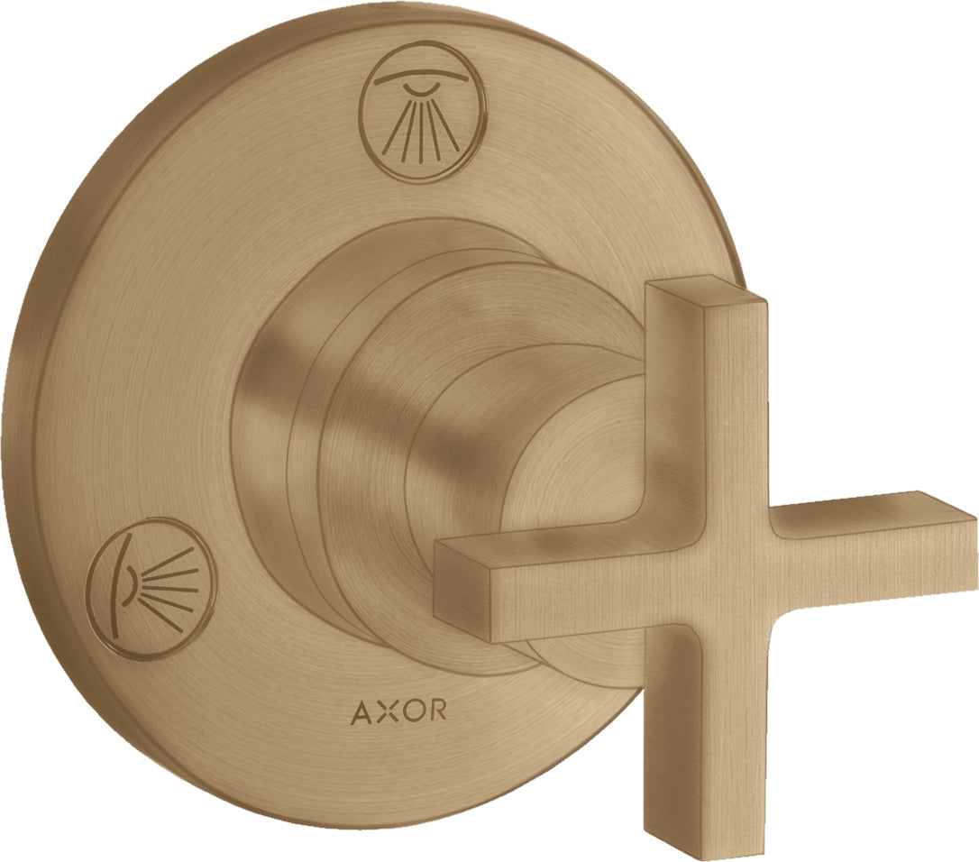 AXOR Citterio Shut-off / diverter valve Trio / Quattro finish set with cross handle