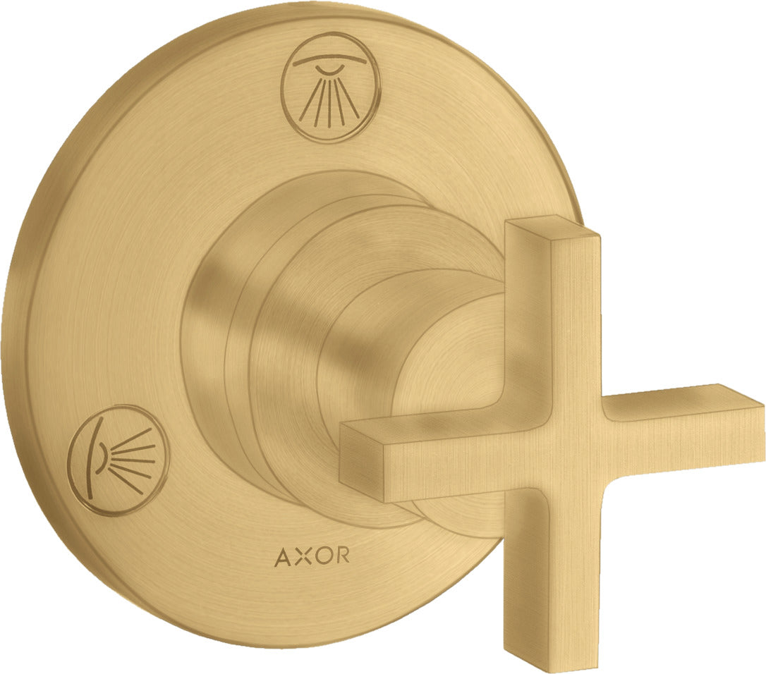 AXOR Citterio Shut-off / diverter valve Trio / Quattro finish set with cross handle