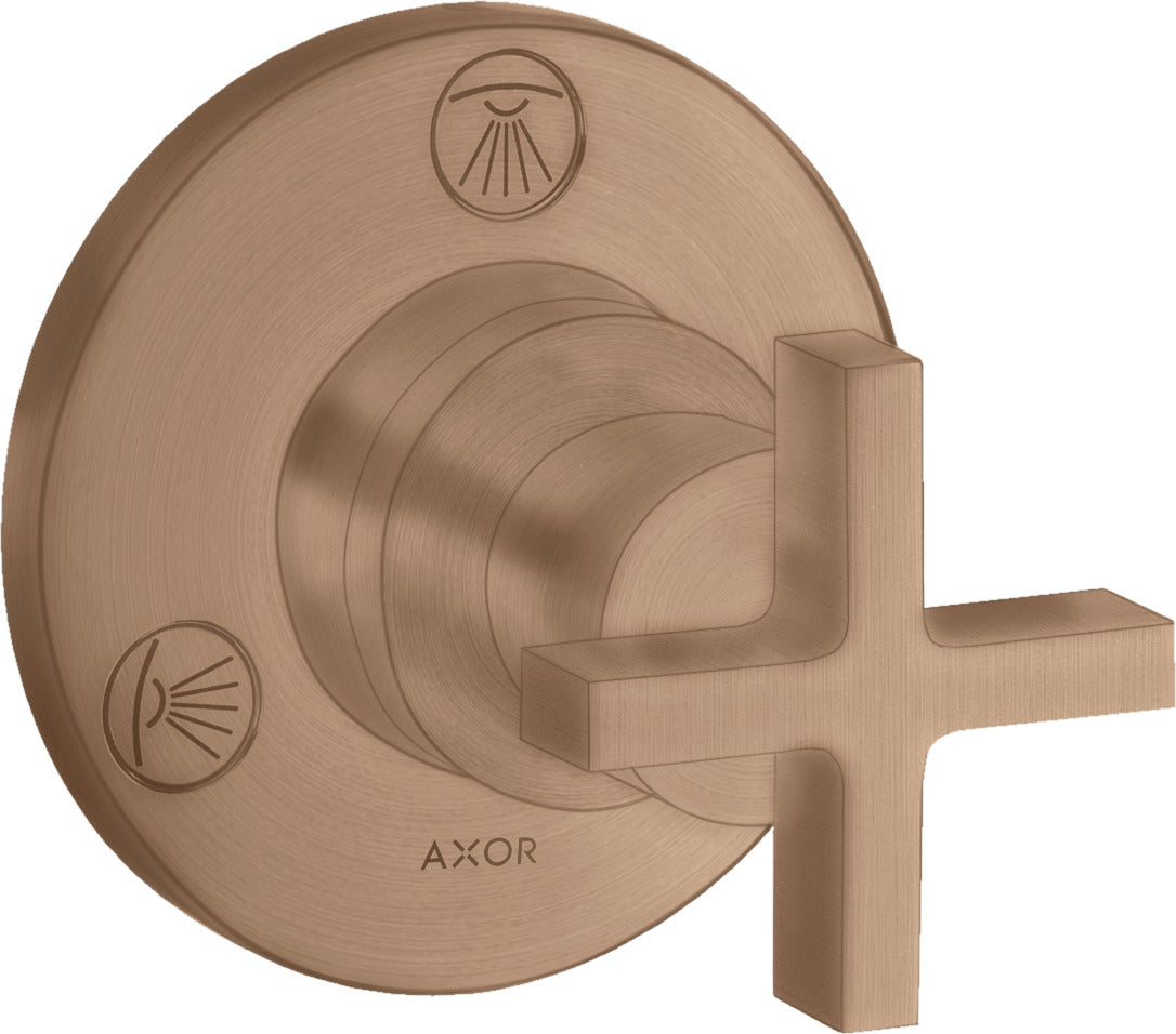 AXOR Citterio Shut-off / diverter valve Trio / Quattro finish set with cross handle