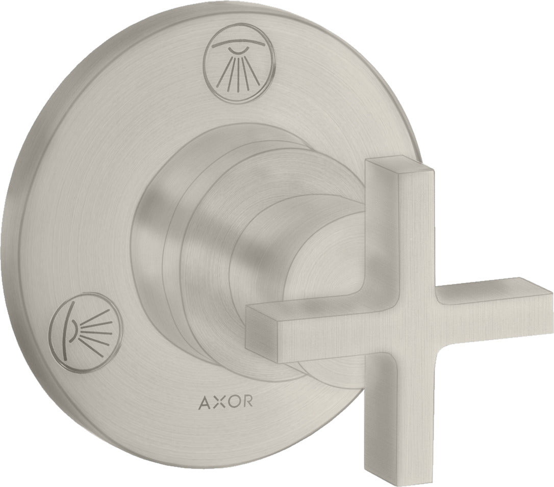 AXOR Citterio Shut-off / diverter valve Trio / Quattro finish set with cross handle