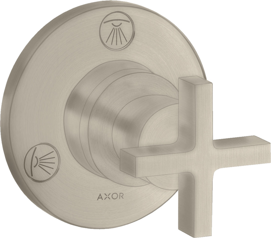 AXOR Citterio Shut-off / diverter valve Trio / Quattro finish set with cross handle