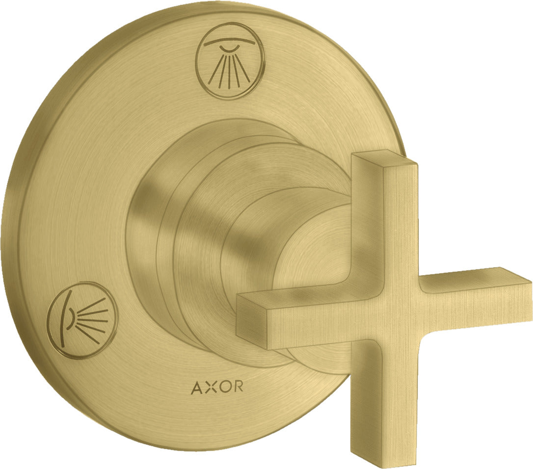 AXOR Citterio Shut-off / diverter valve Trio / Quattro finish set with cross handle