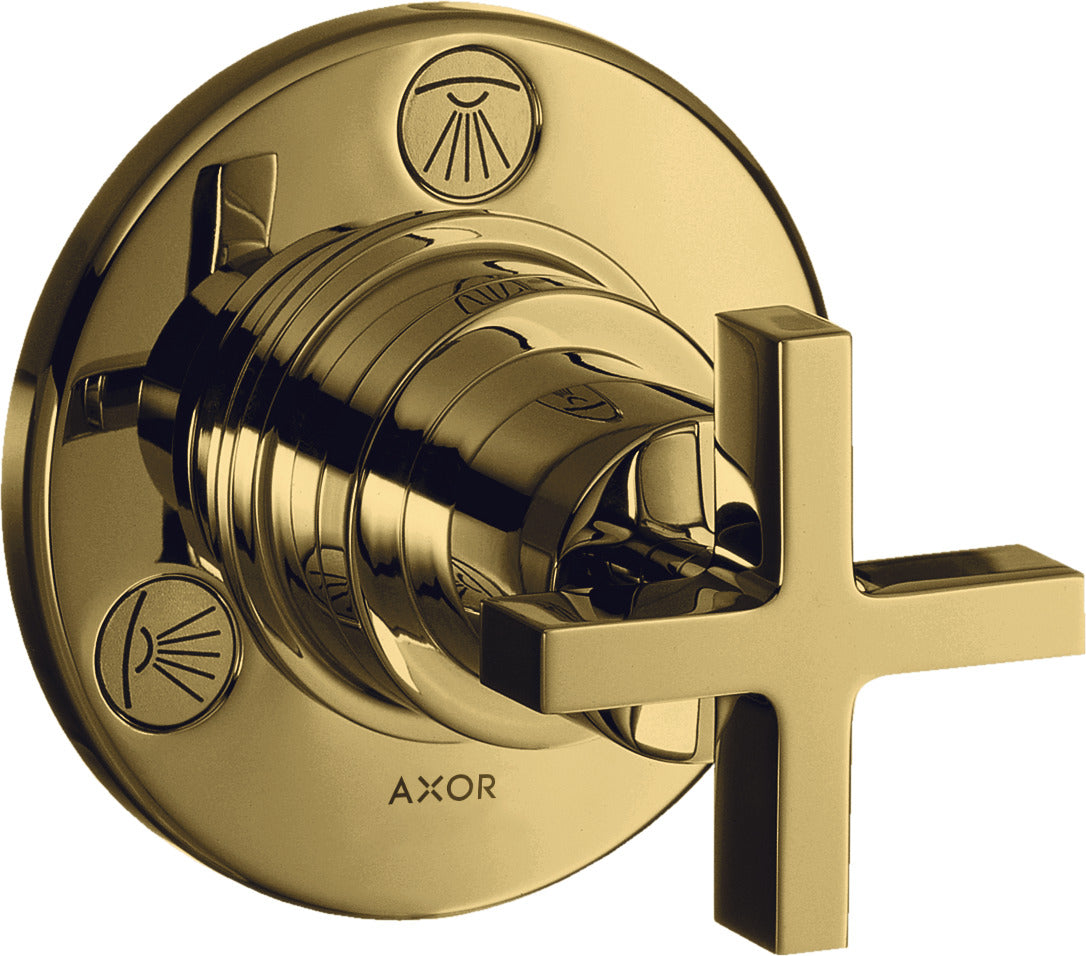 AXOR Citterio Shut-off / diverter valve Trio / Quattro finish set with cross handle