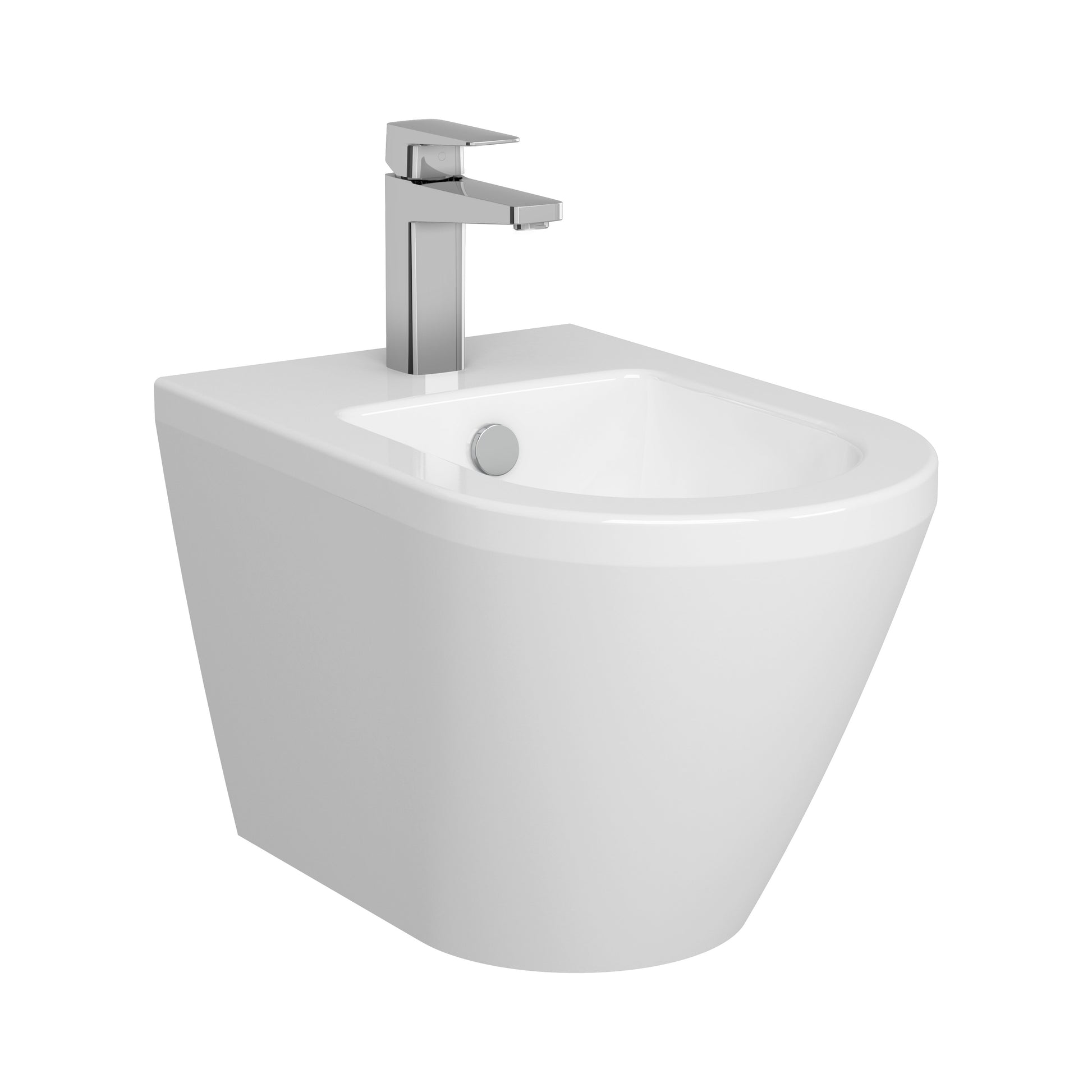 Wall-Hung Bidet, Hidden Fixation, Without Side Holes