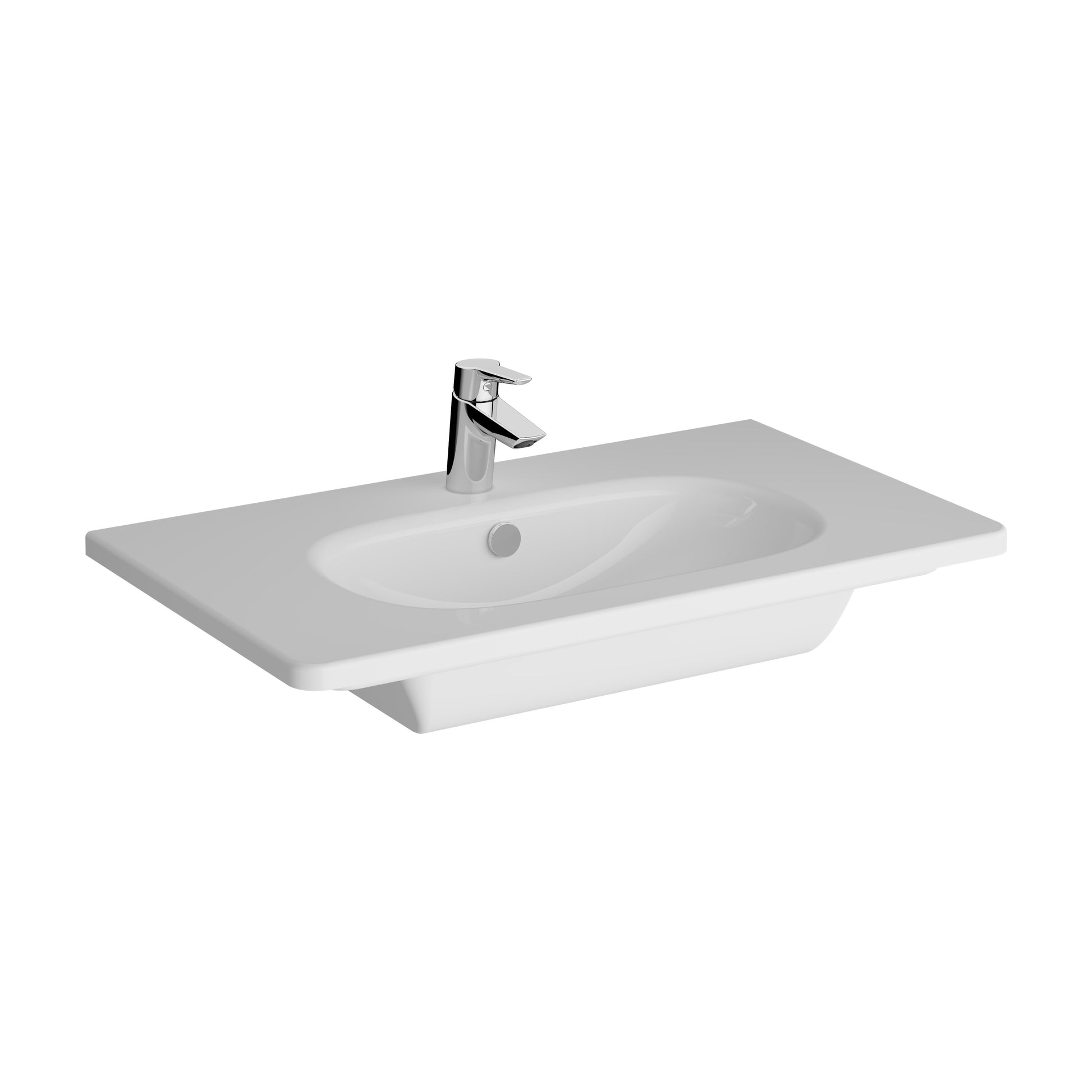 Vanity Basin 80 cm, One Tap Hole, With Overflow Hole