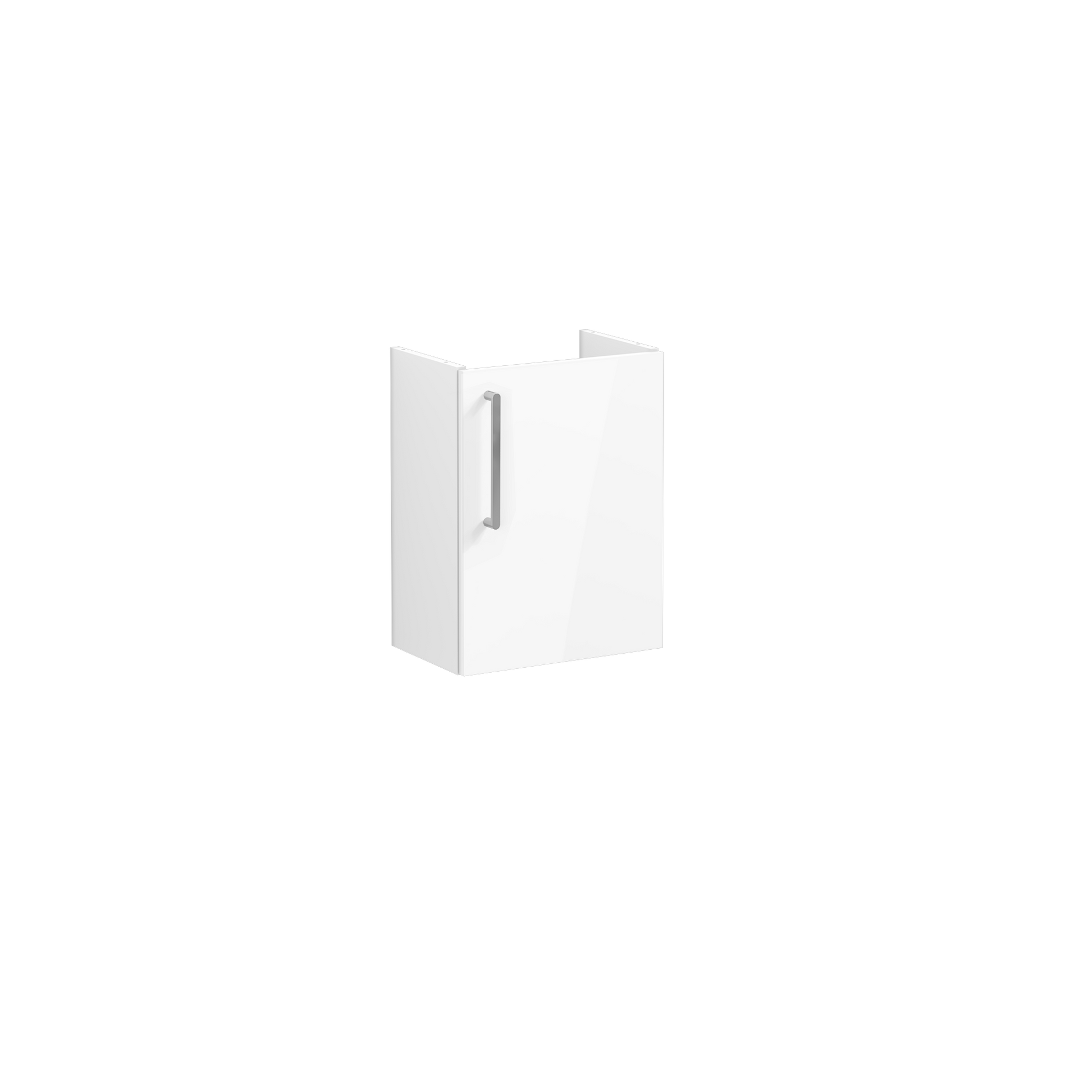 Root Washbasin Unit, With Doors, Compact, With Right Tap Hole, High Gloss White, Without Washbasin, Right