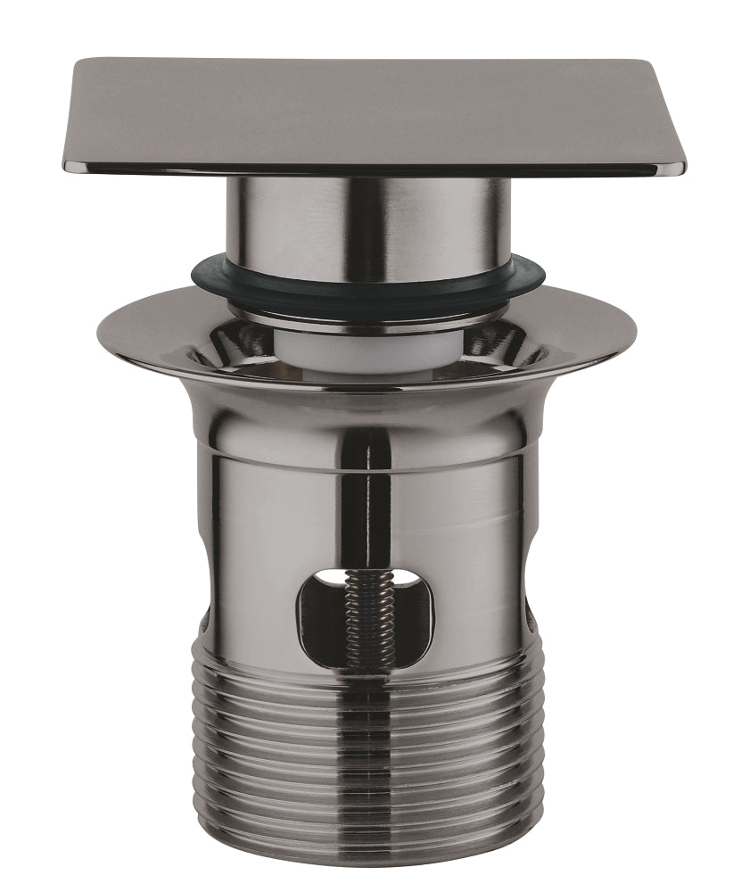 Waste set with push-open plug