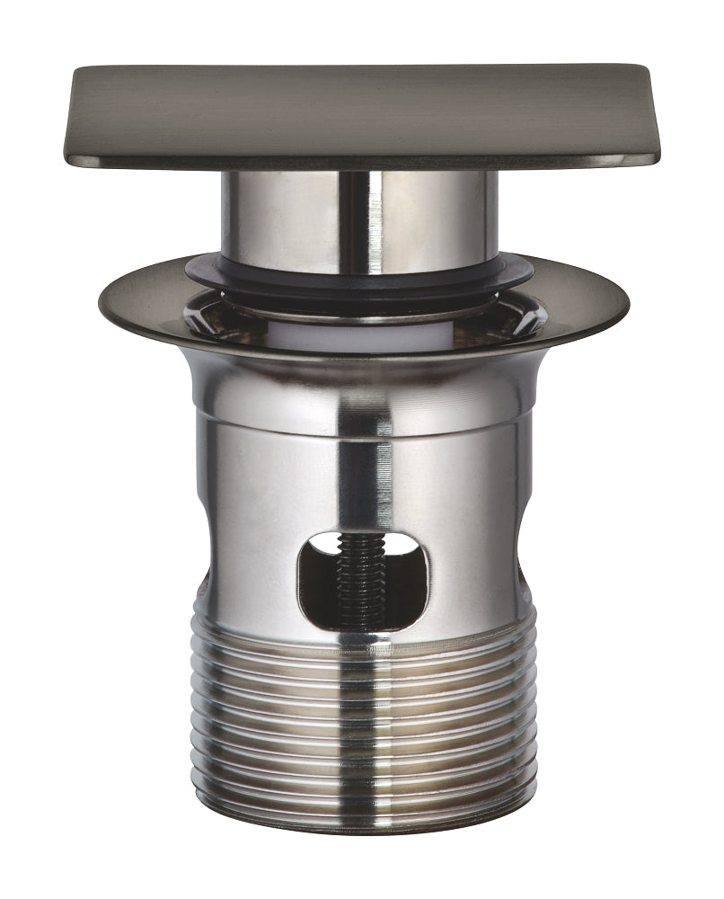 Waste set with push-open plug