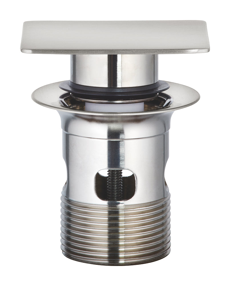 Waste set with push-open plug