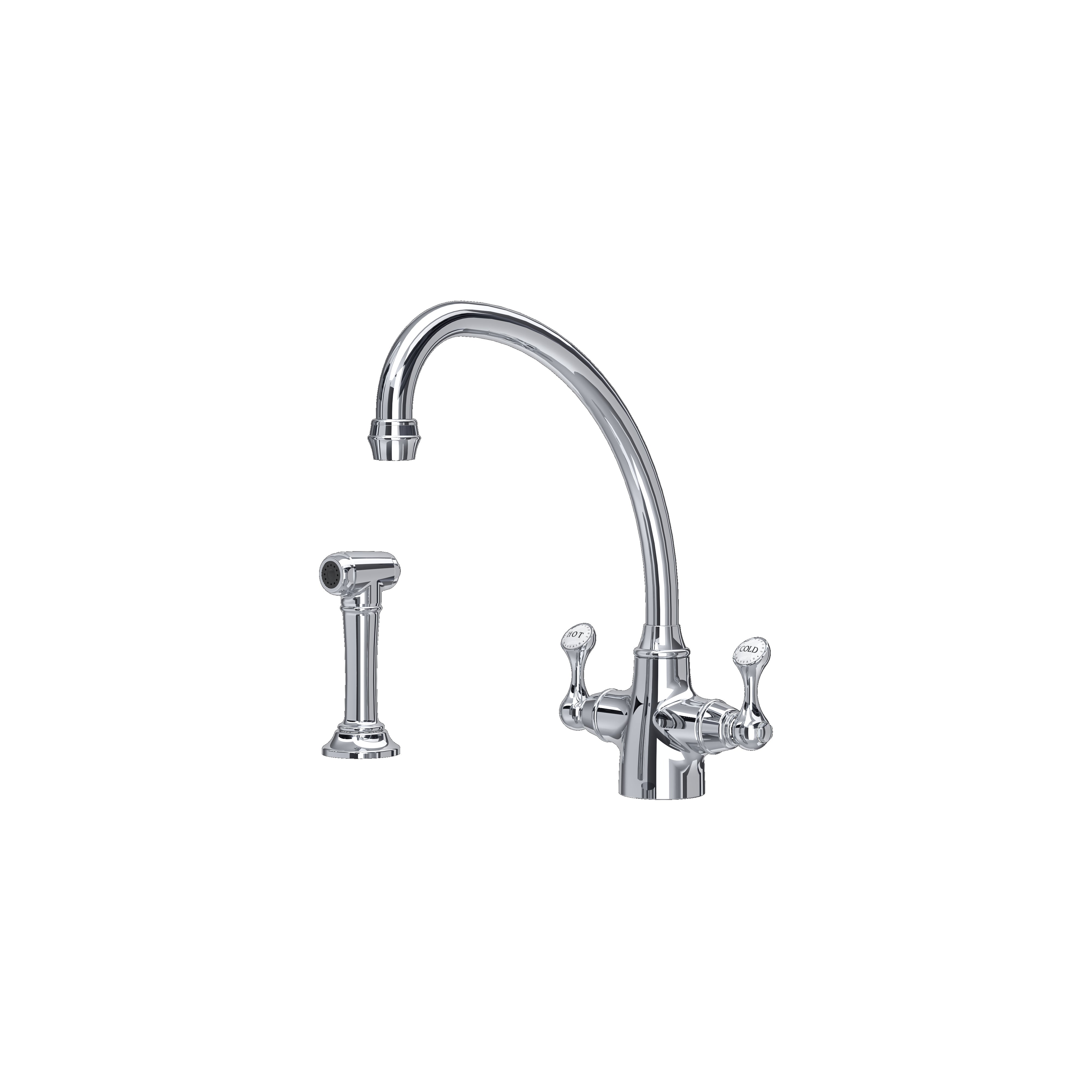 THE ETRUSCAN COLLECTION Monobloc sink mixer with rinse