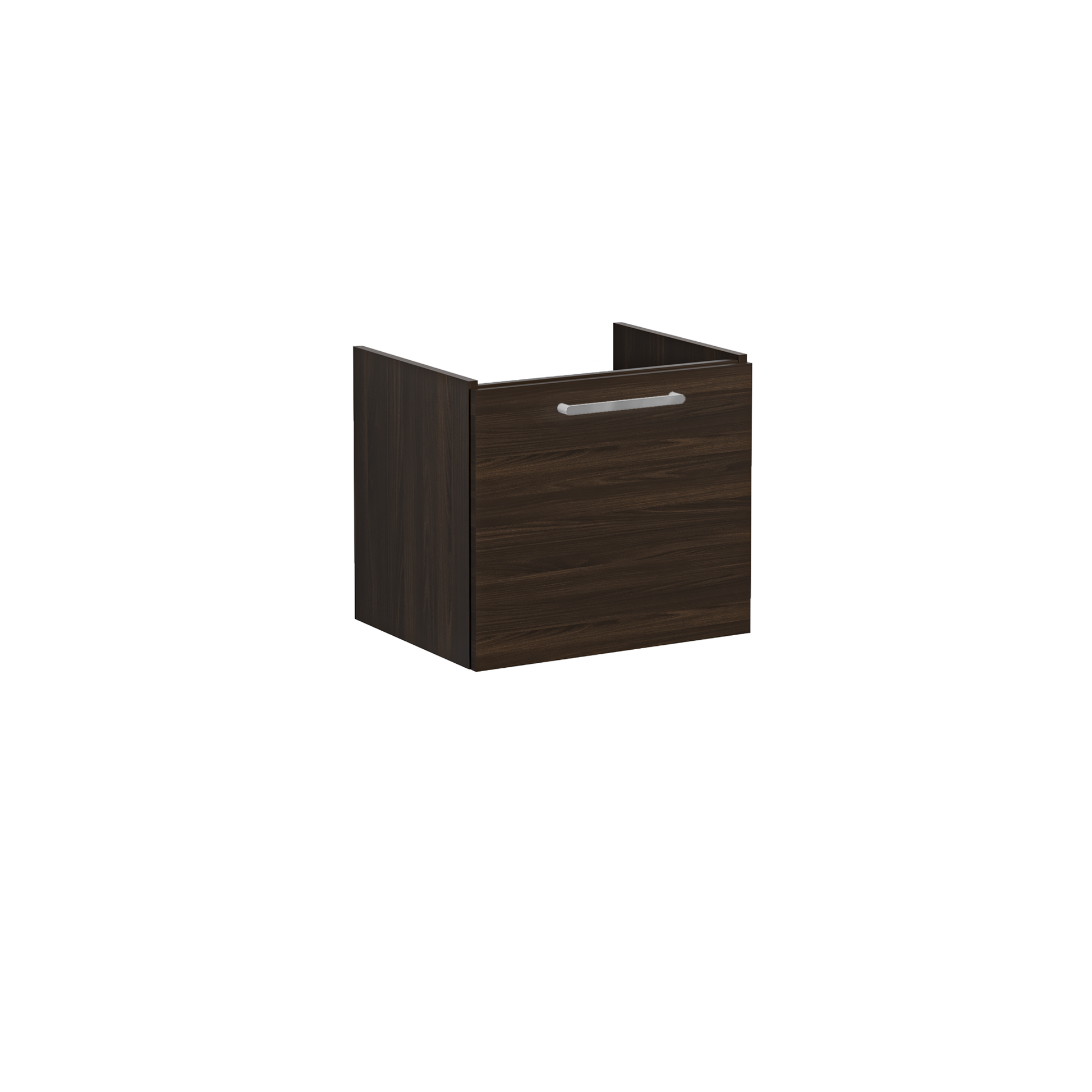 Root Washbasin Unit, With One Drawer, Walnut, Without Washbasin