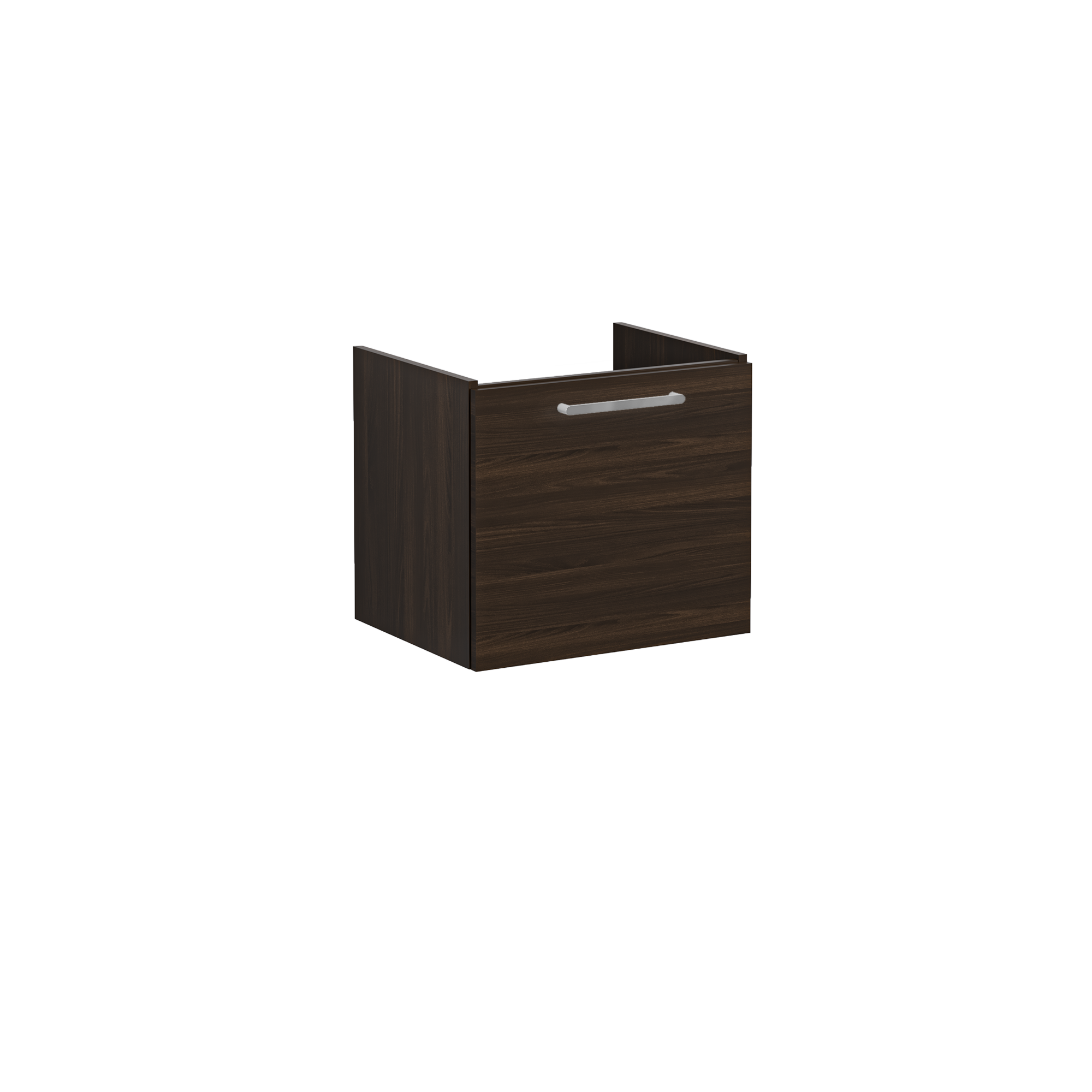 Root Washbasin Unit, With One Drawer, Walnut, Without Washbasin