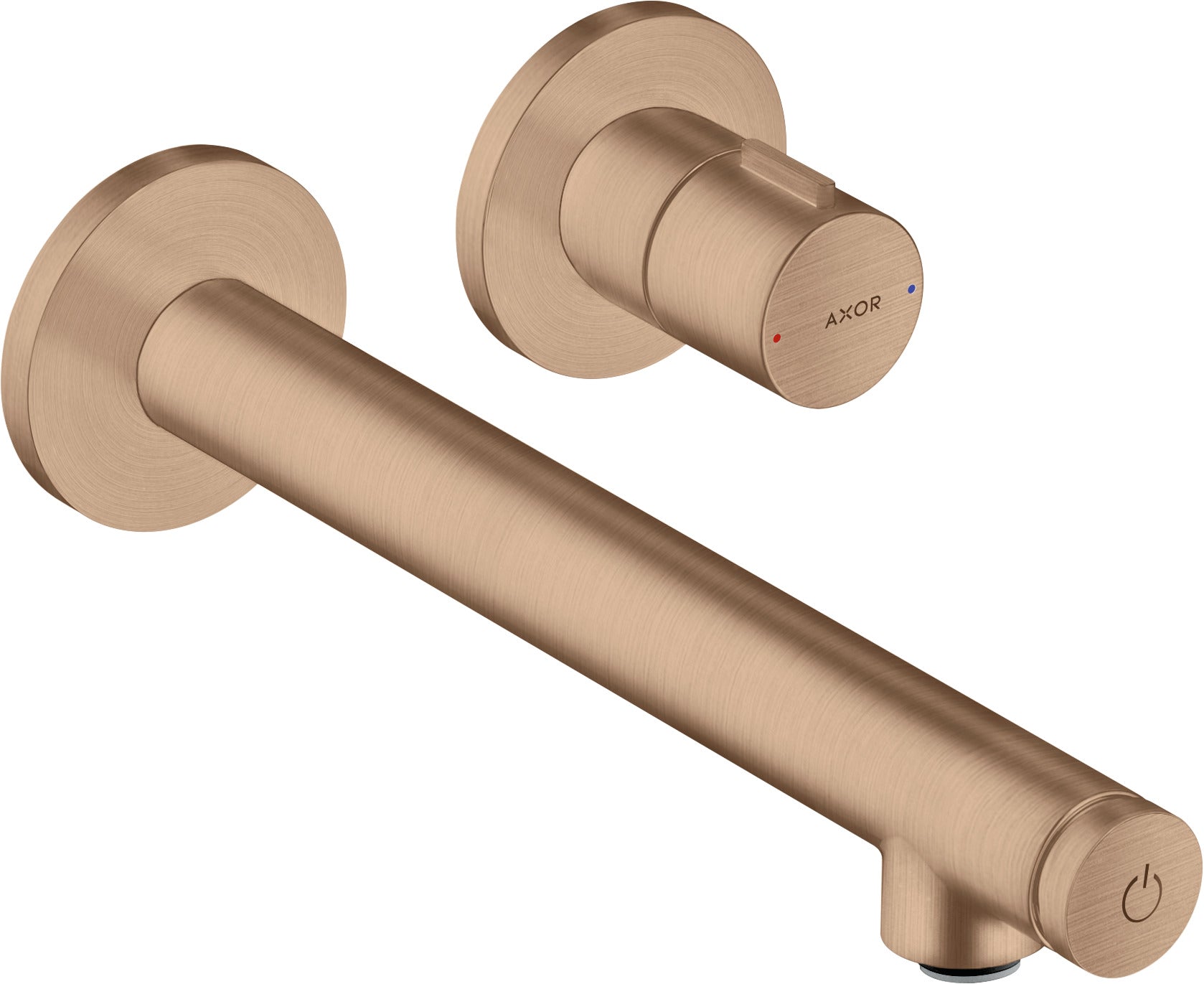 AXOR Uno Basin mixer for concealed installation wall-mounted Select with spout 221 mm