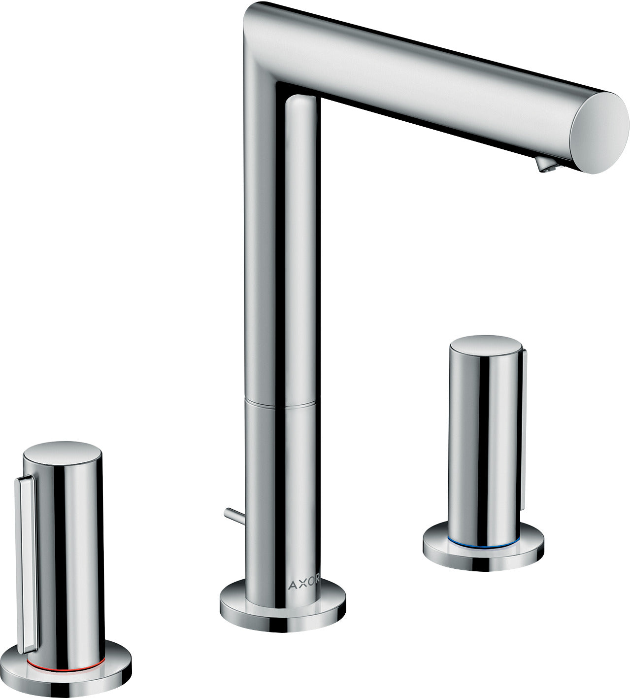 AXOR Uno 3-hole basin mixer 200 with zero handles and pop-up waste