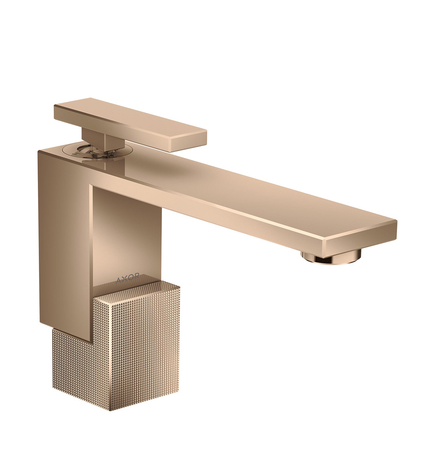 AXOR Edge Single lever basin mixer 130 with push-open waste - diamond cut