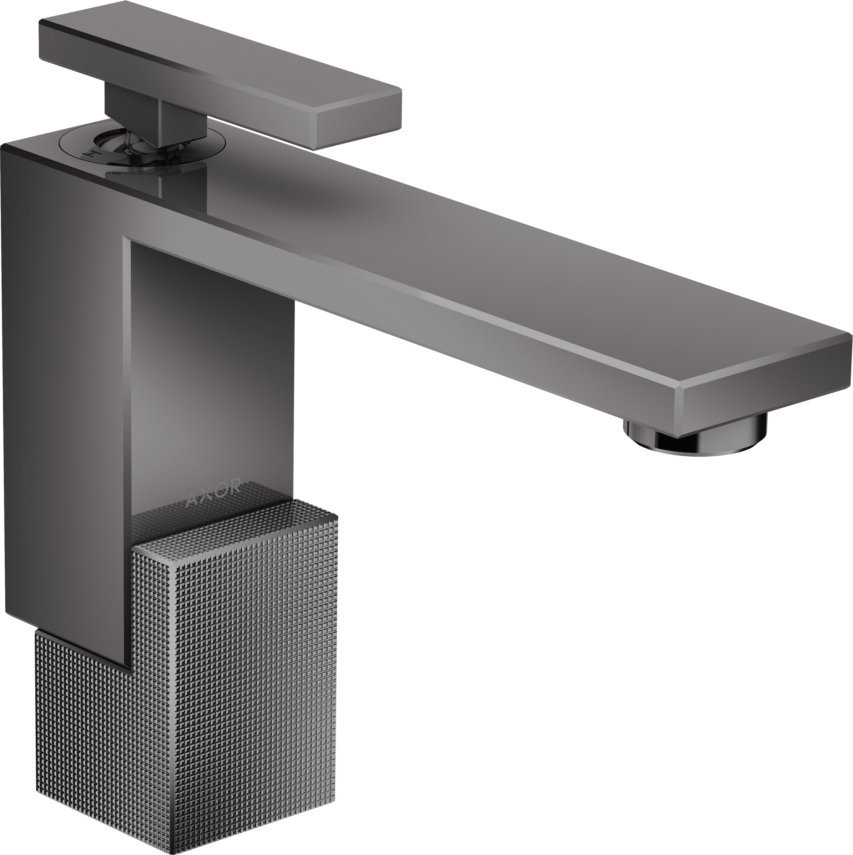 AXOR Edge Single lever basin mixer 130 with push-open waste - diamond cut