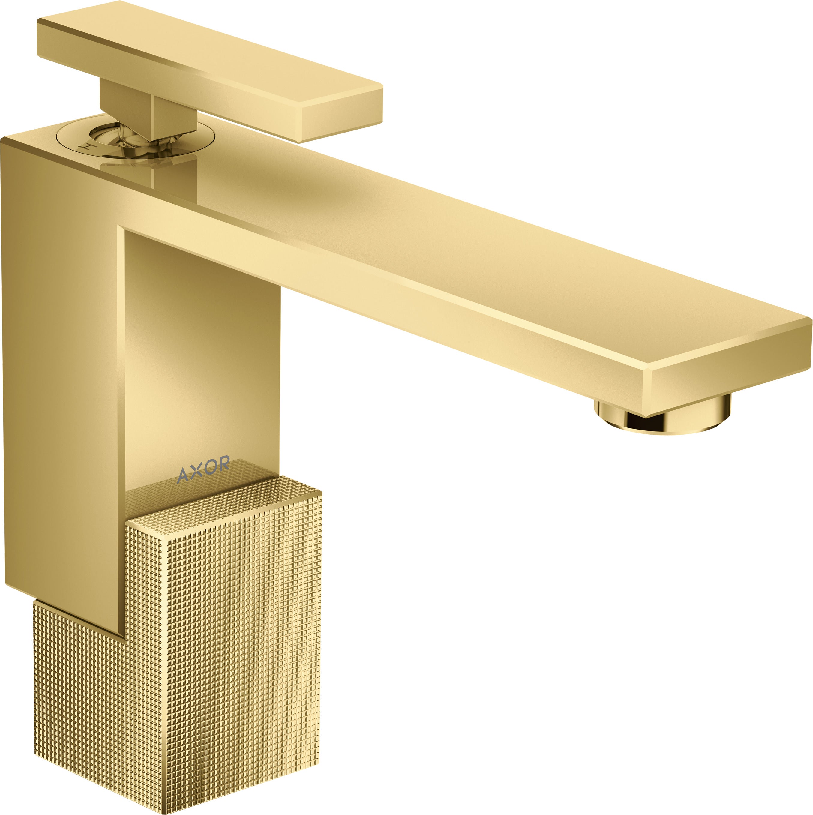 AXOR Edge Single lever basin mixer 130 with push-open waste - diamond cut