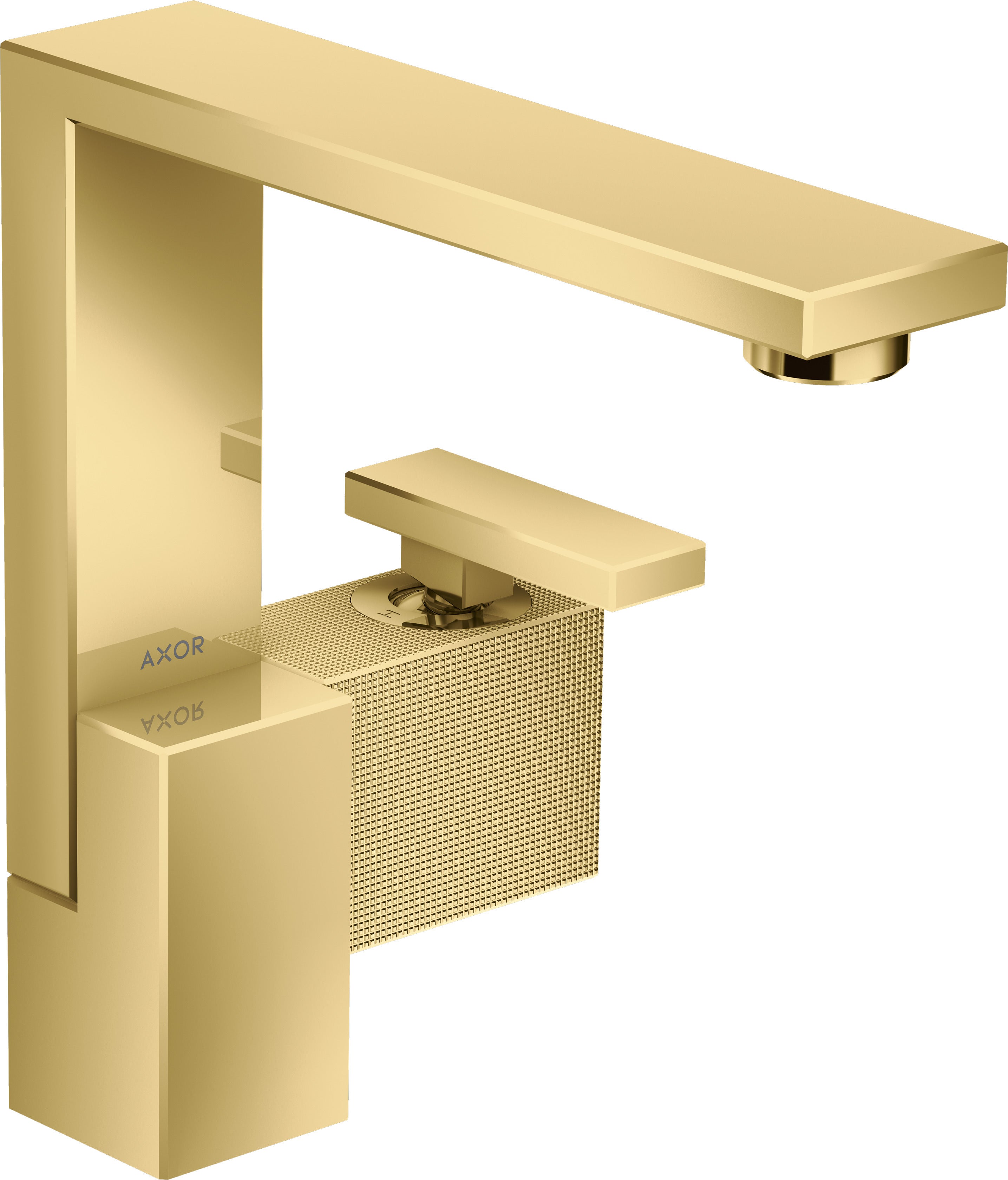 AXOR Edge Single lever basin mixer 190 with push-open waste - diamond cut