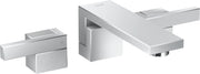 AXOR Edge 3-hole basin mixer wall-mounted 190 mm and push-open waste set - diamond cut