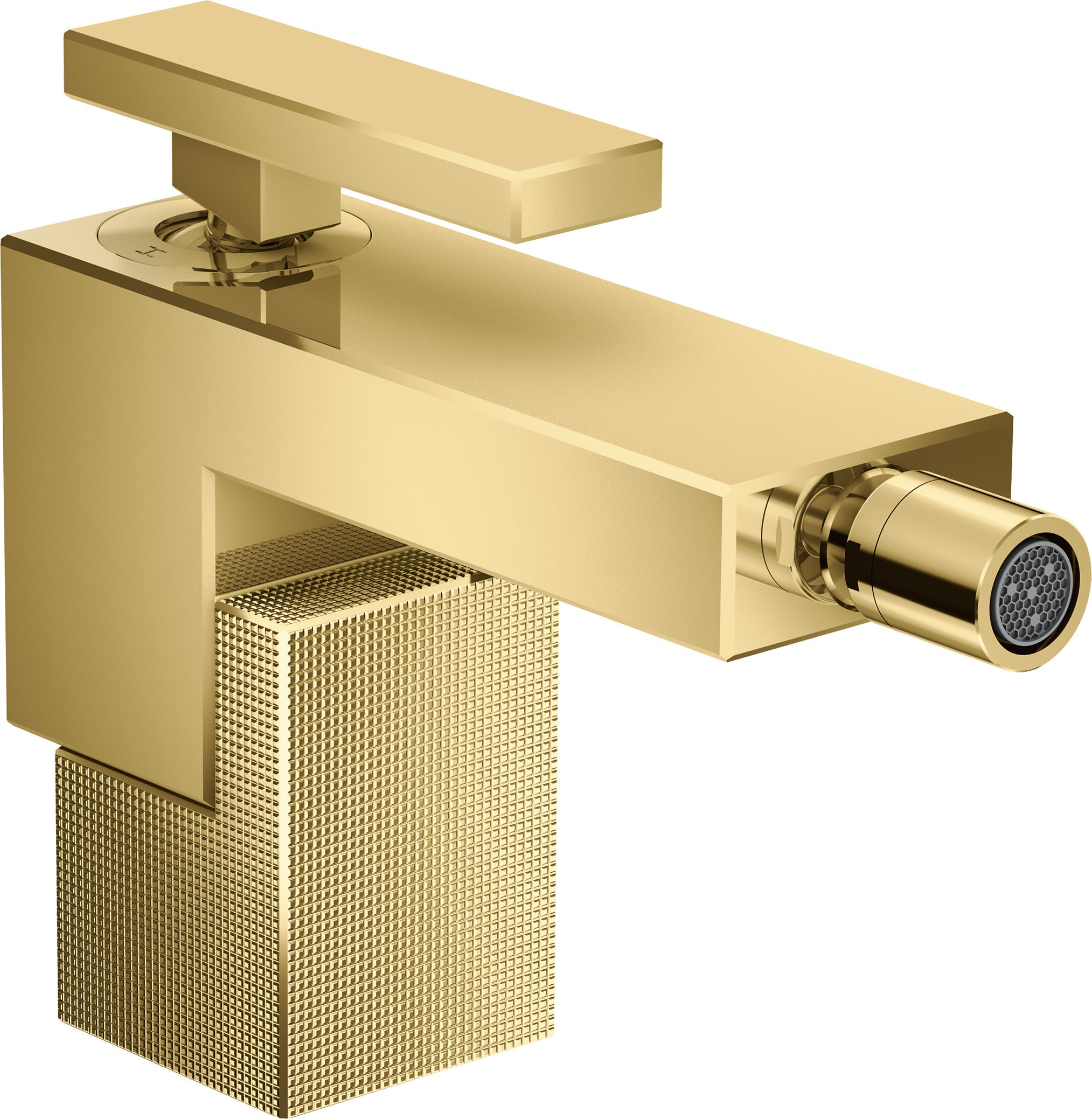 AXOR Edge Single lever bidet mixer with push-open waste - diamond cut