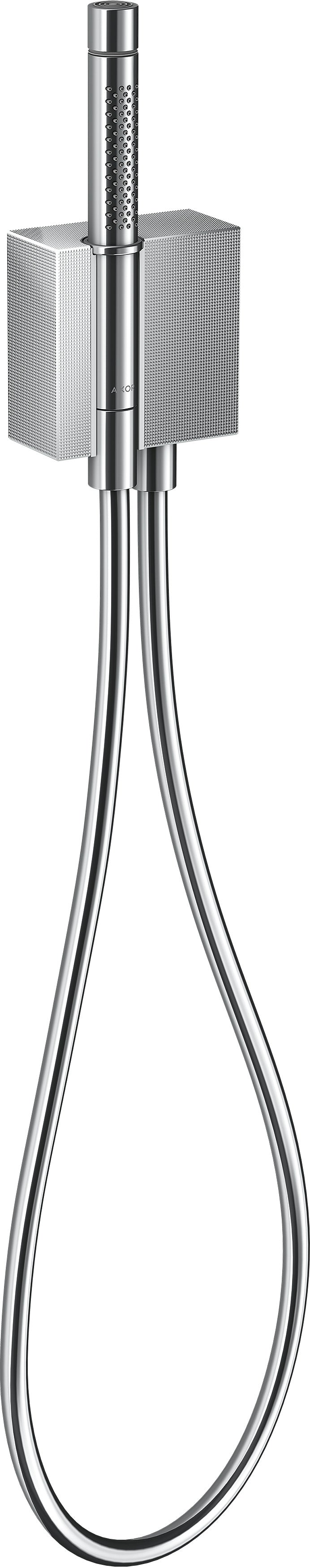 AXOR Edge Porter unit with baton hand shower 2jet and shower hose - diamond cut