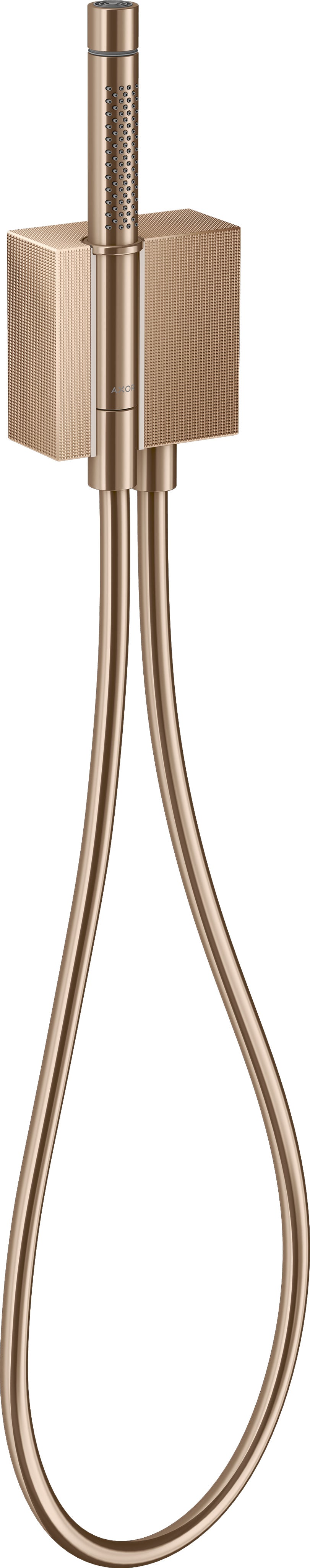AXOR Edge Porter unit with baton hand shower 2jet and shower hose - diamond cut