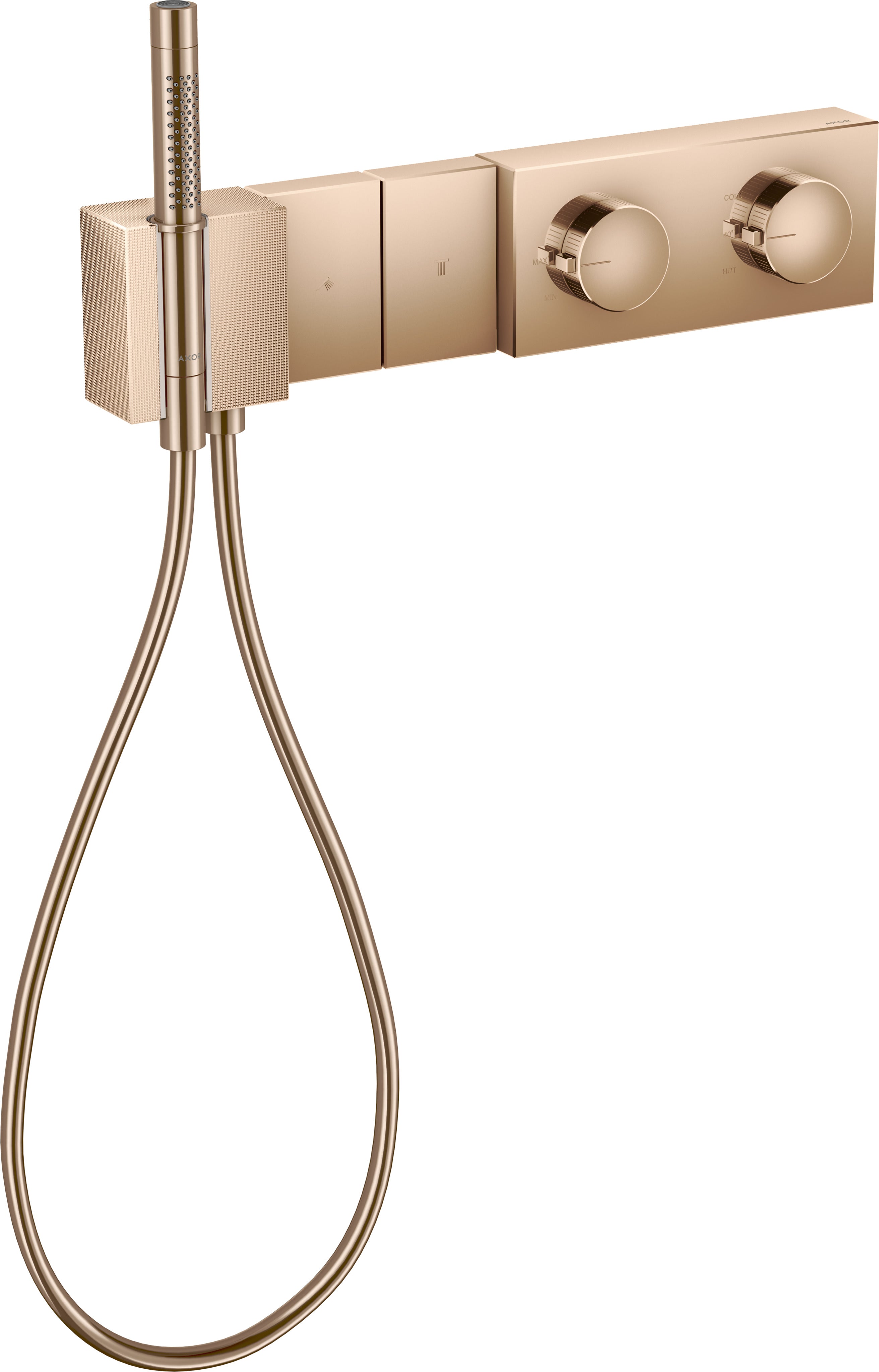 AXOR Edge Thermostatic module Select 470/100 for concealed installation for 2 outlets - diamond cut