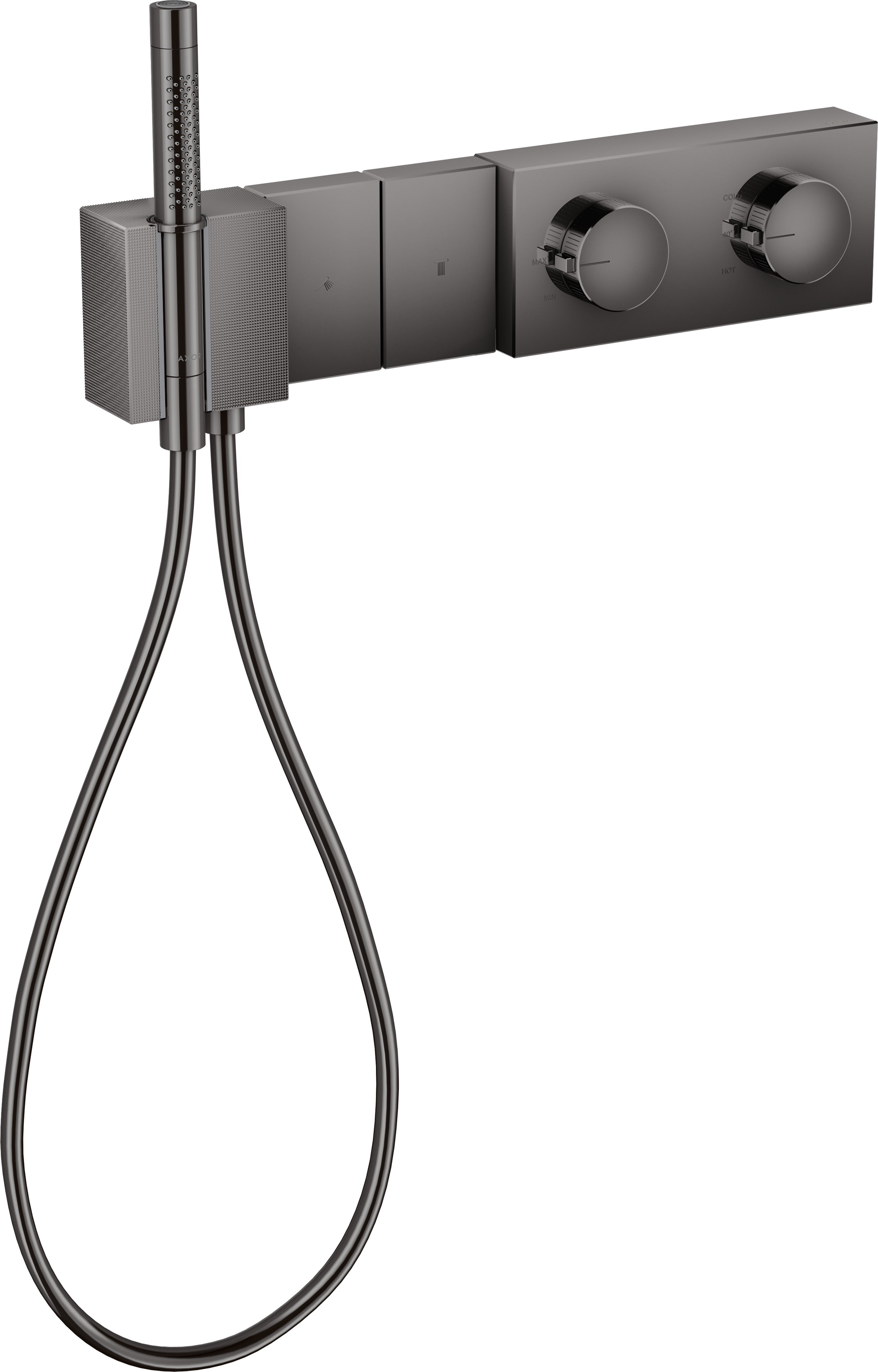 AXOR Edge Thermostatic module Select 470/100 for concealed installation for 2 outlets - diamond cut