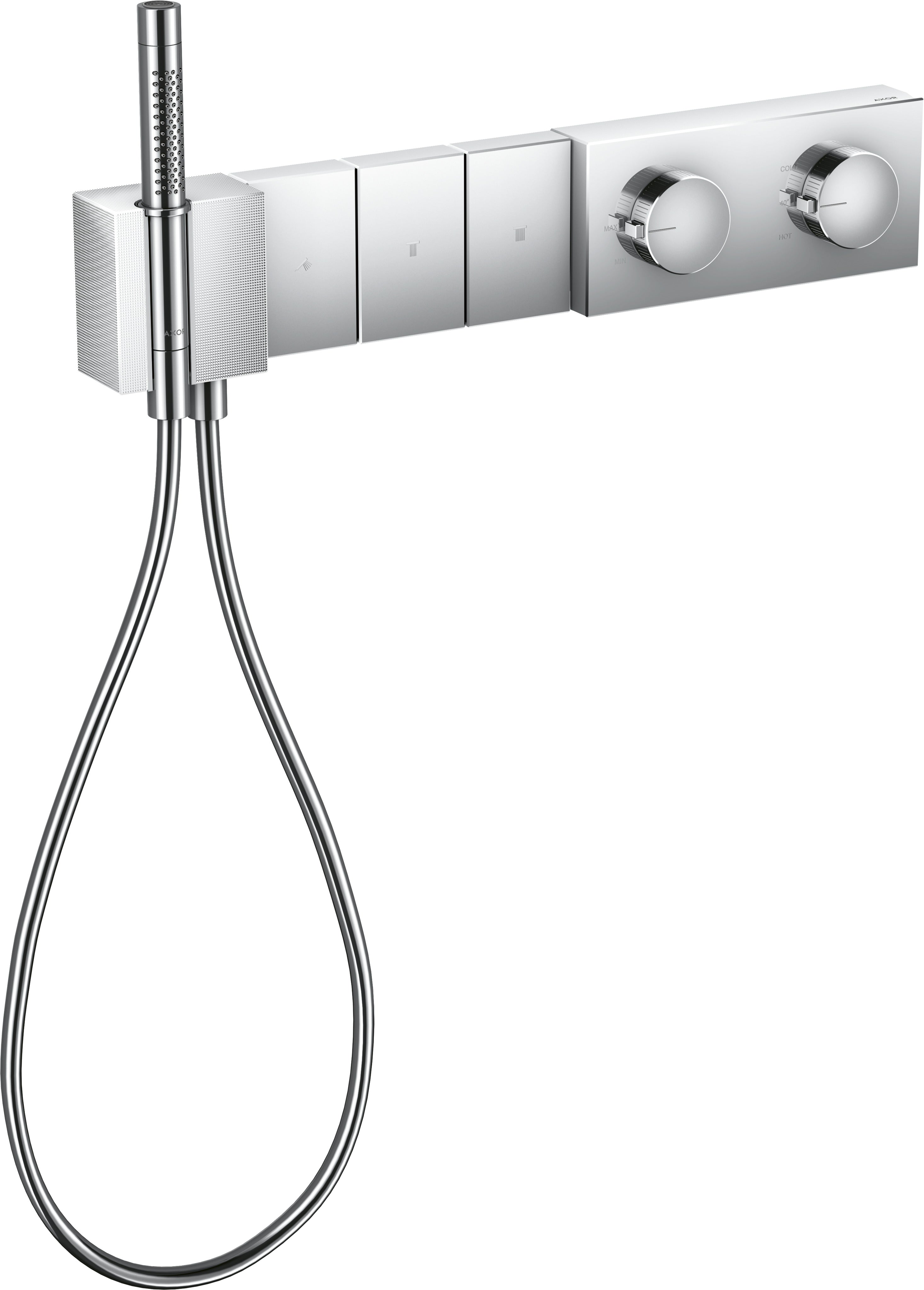 AXOR Edge Thermostatic module Select 540/100 for concealed installation for 3 outlets - diamond cut