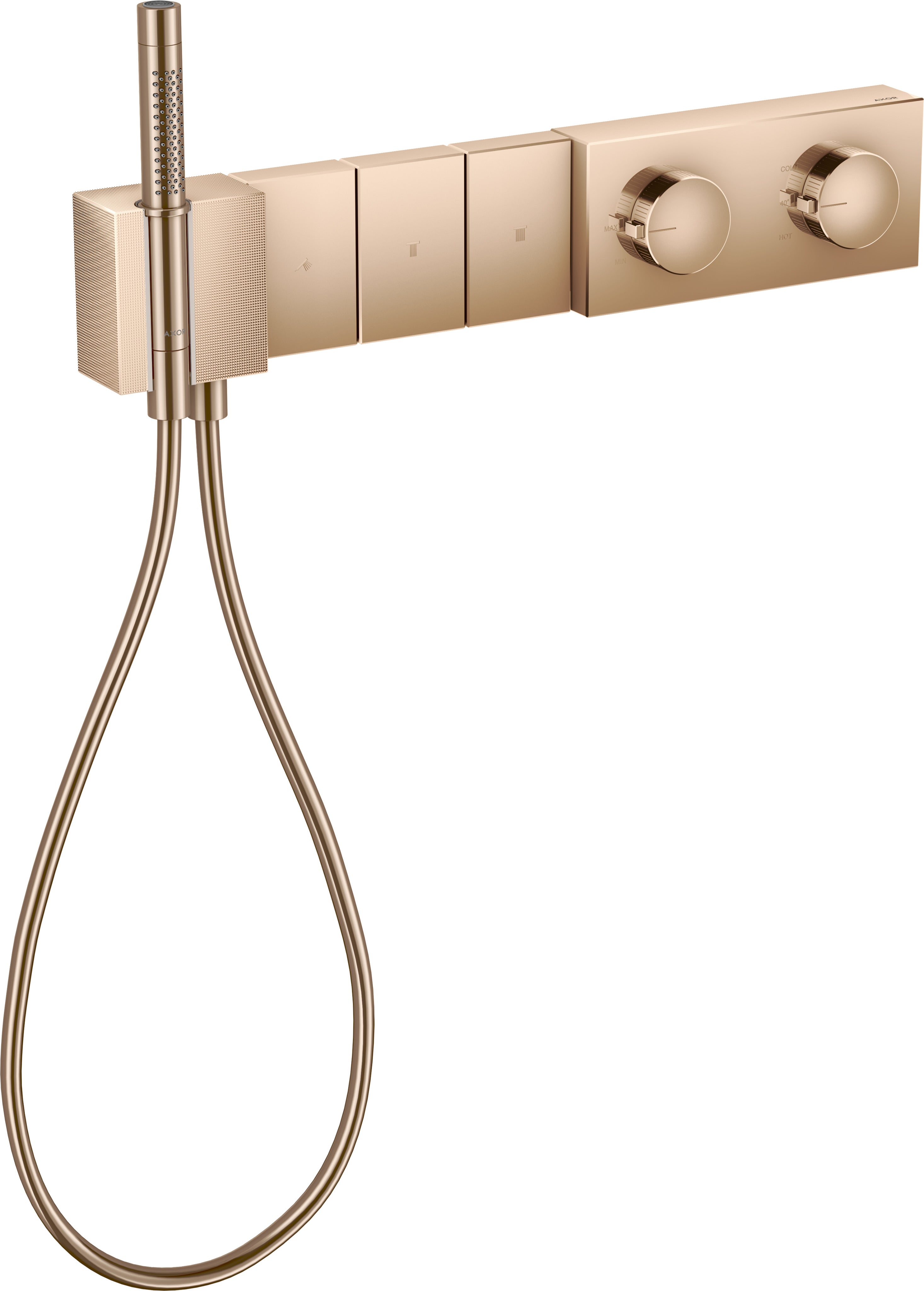 AXOR Edge Thermostatic module Select 540/100 for concealed installation for 3 outlets - diamond cut