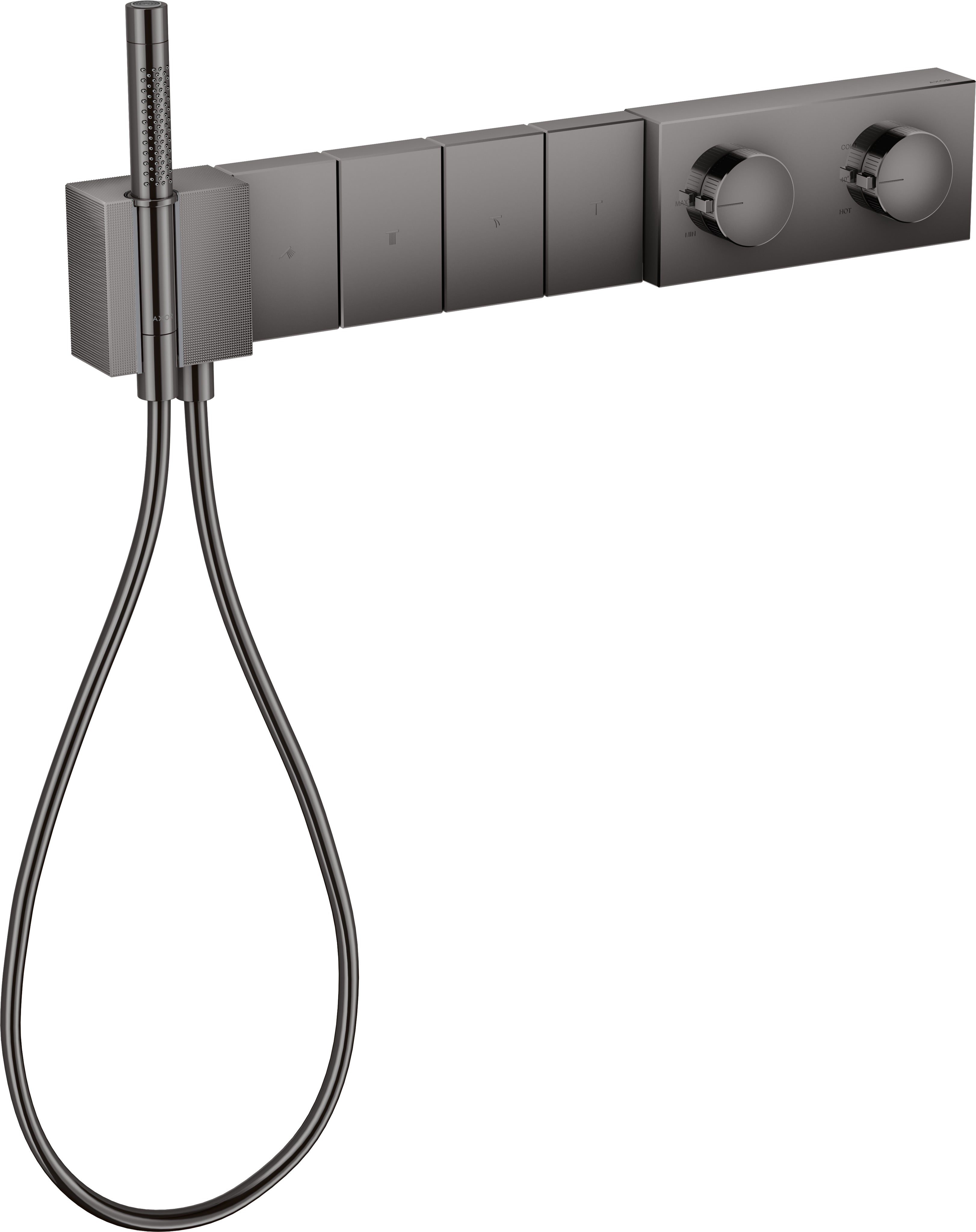 AXOR Edge Thermostatic module Select 610/100 for concealed installation for 4 outlets - diamond cut