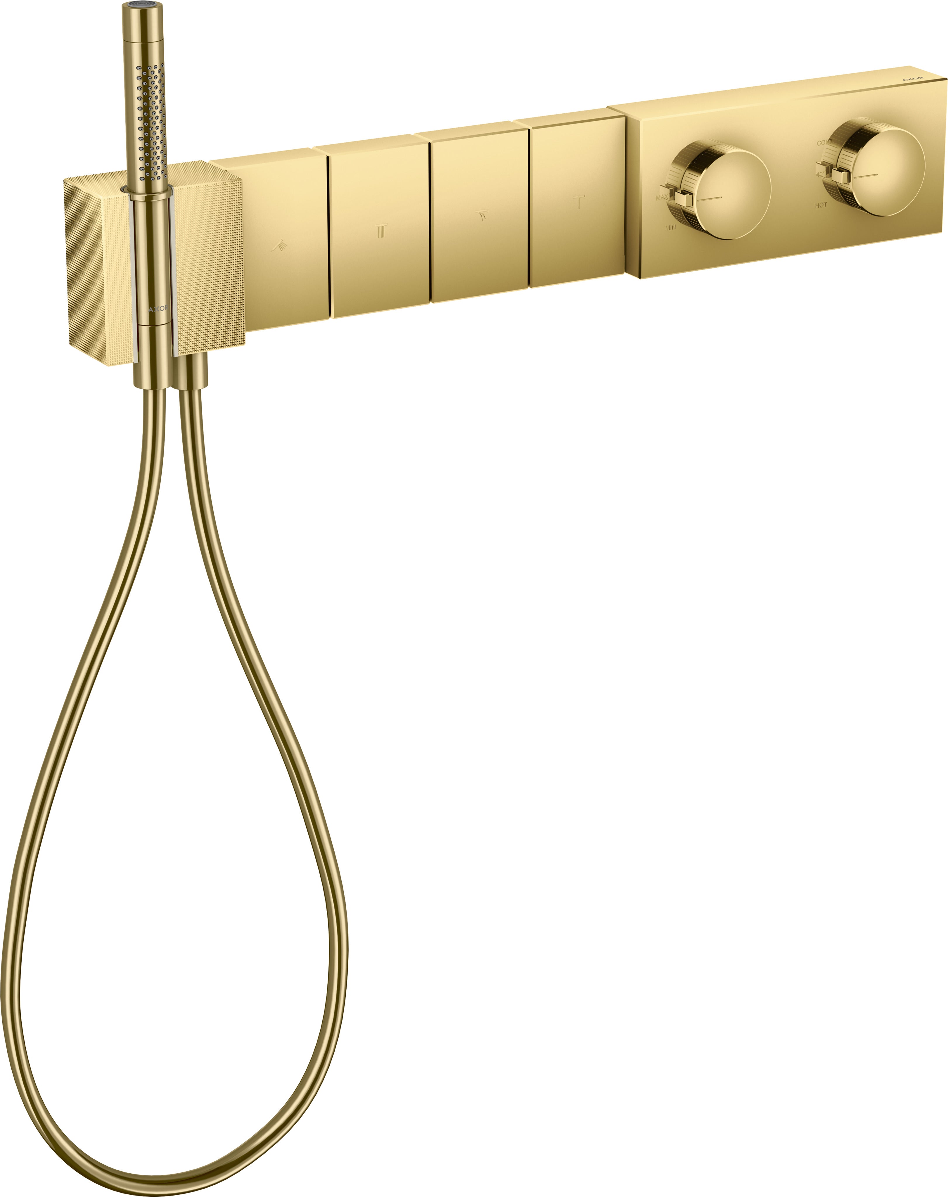 AXOR Edge Thermostatic module Select 610/100 for concealed installation for 4 outlets - diamond cut