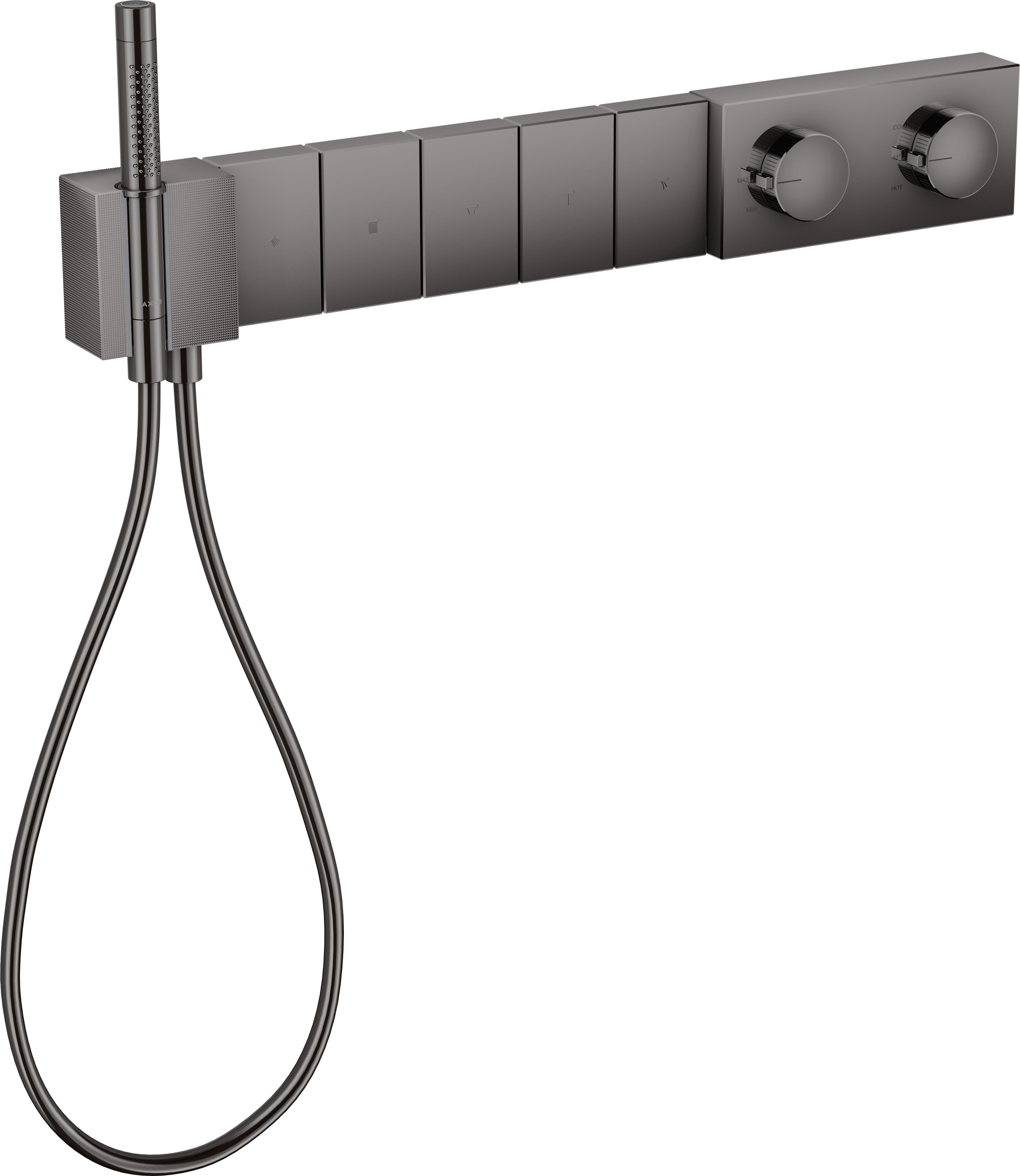 AXOR Edge Thermostatic module Select 680/100 for concealed installation for 5 outlets - diamond cut