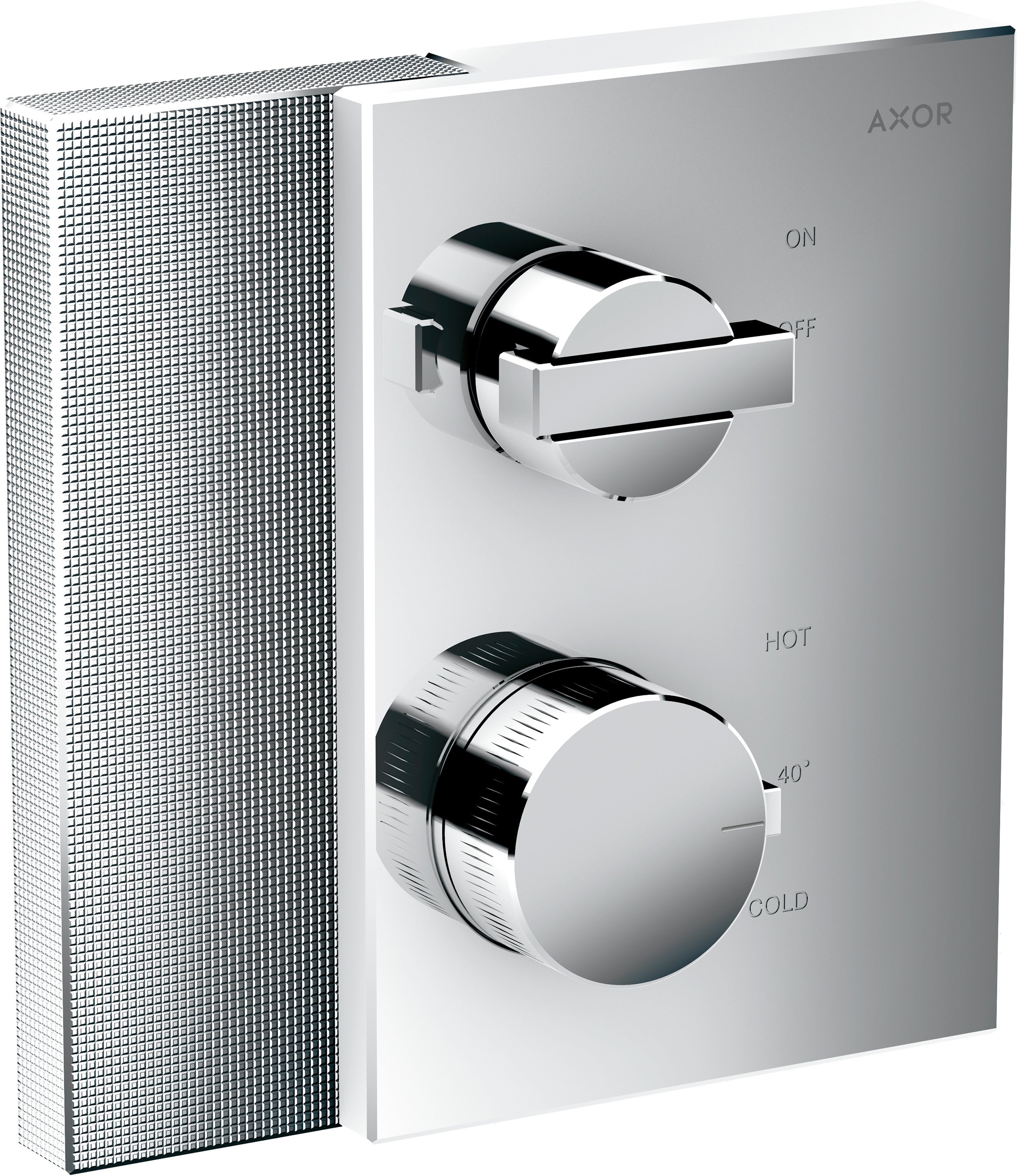 AXOR Edge Thermostatic mixer for concealed installation with shut-off valve - diamond cut