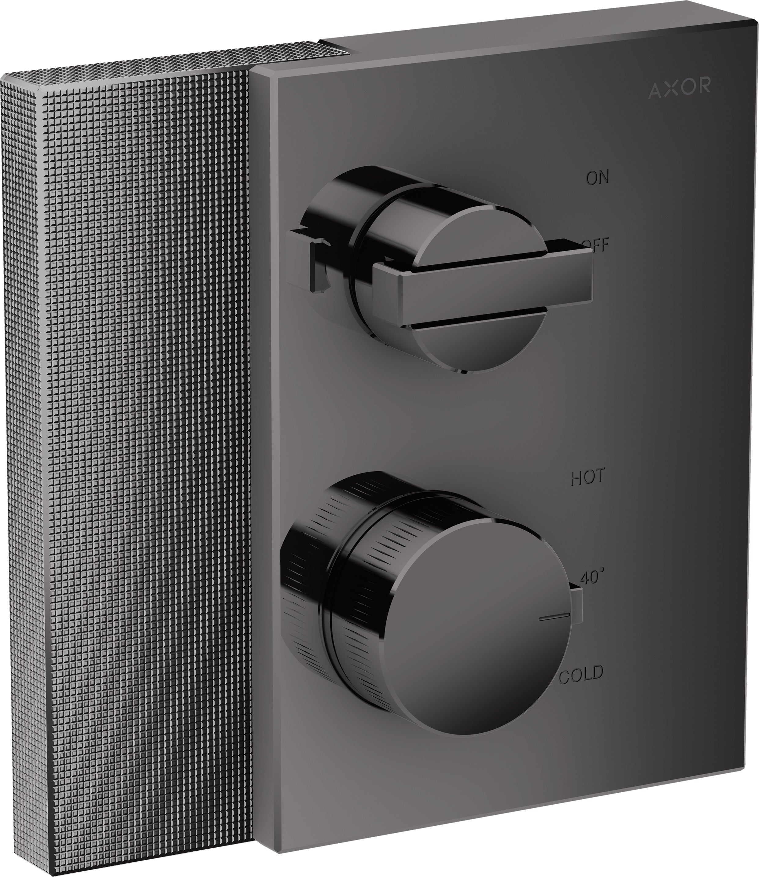 AXOR Edge Thermostatic mixer for concealed installation with shut-off valve - diamond cut