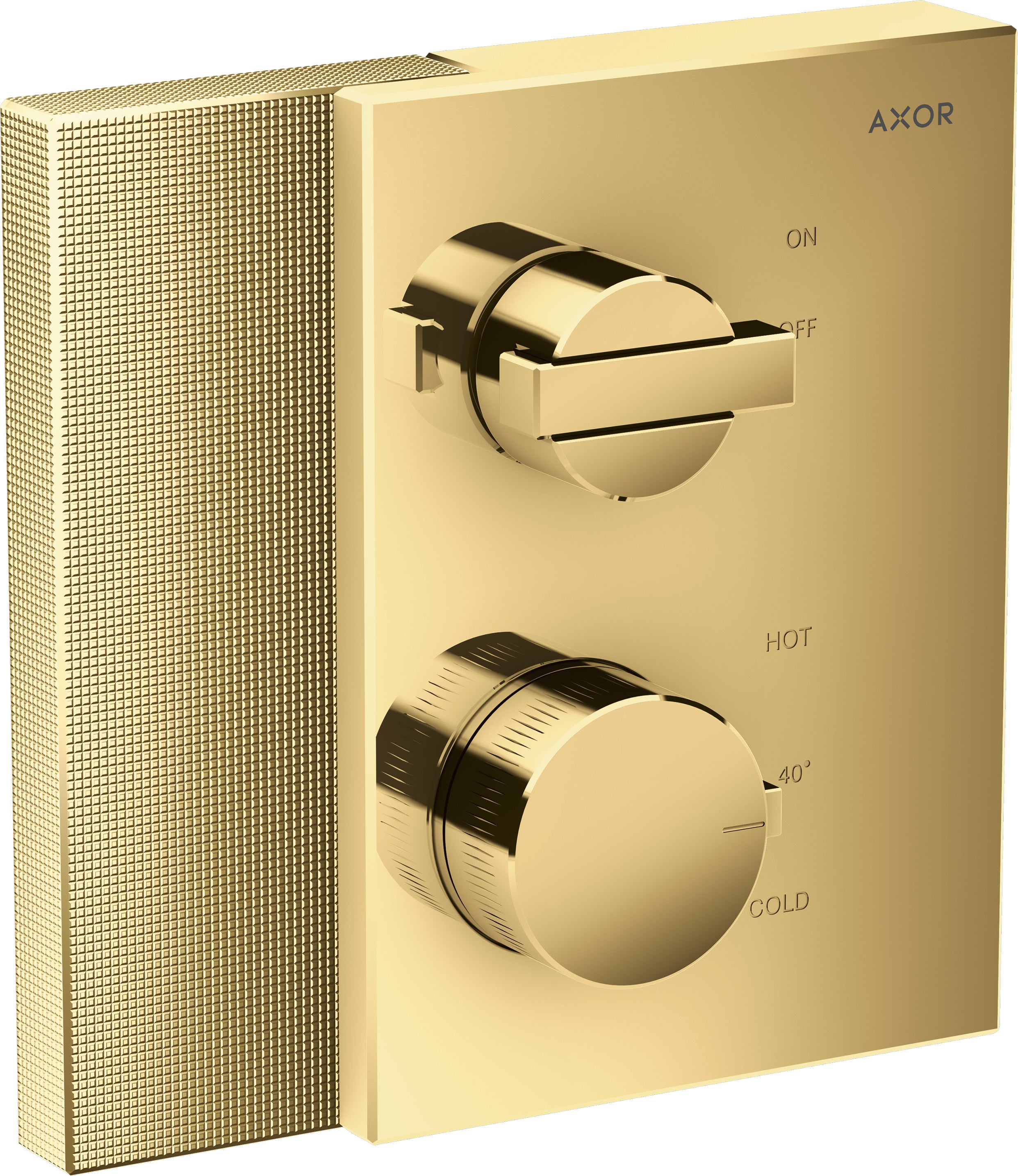 AXOR Edge Thermostatic mixer for concealed installation with shut-off valve - diamond cut