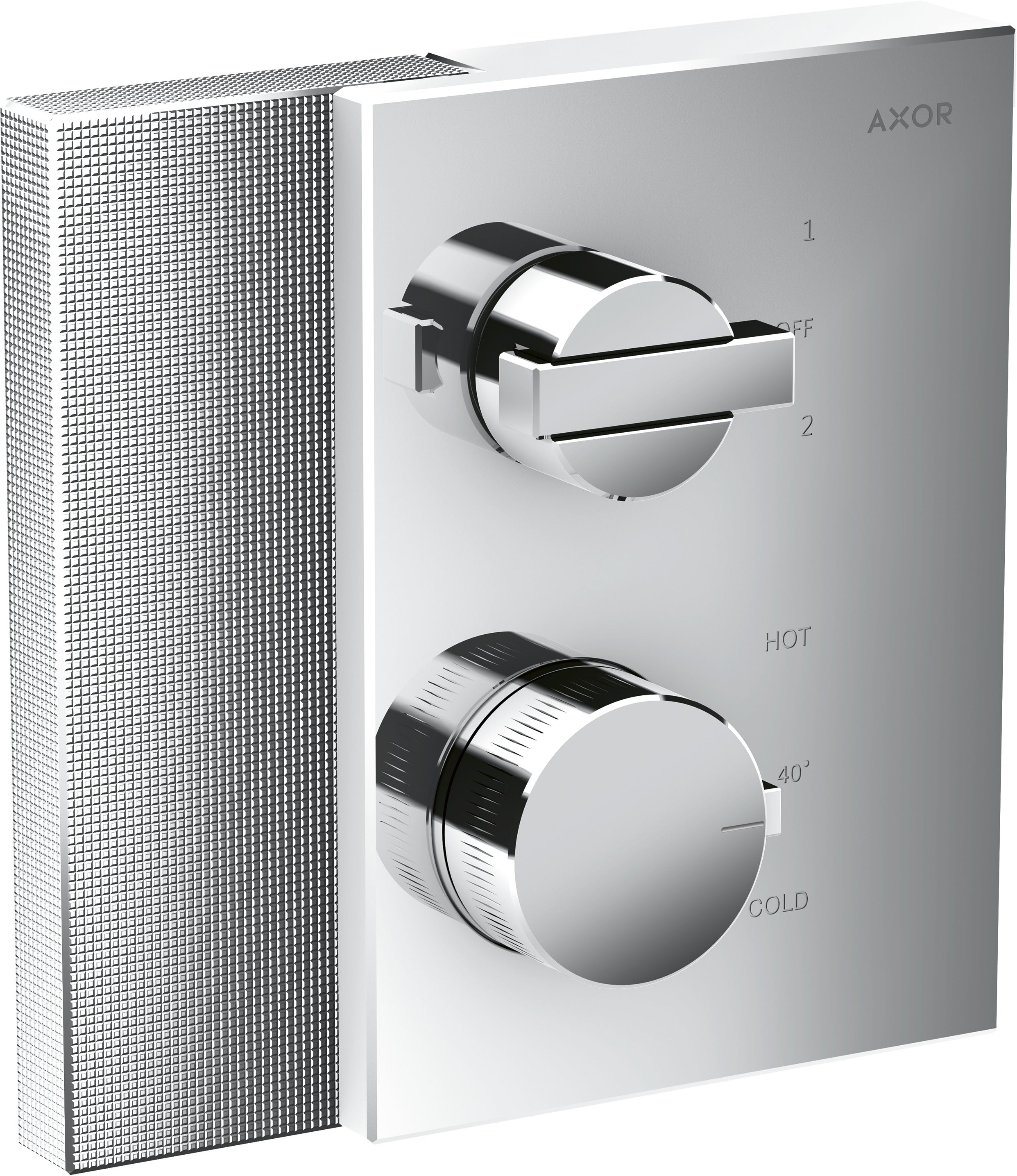 AXOR Edge Thermostatic mixer for concealed installation with shut-off / diverter valve - diamond cut