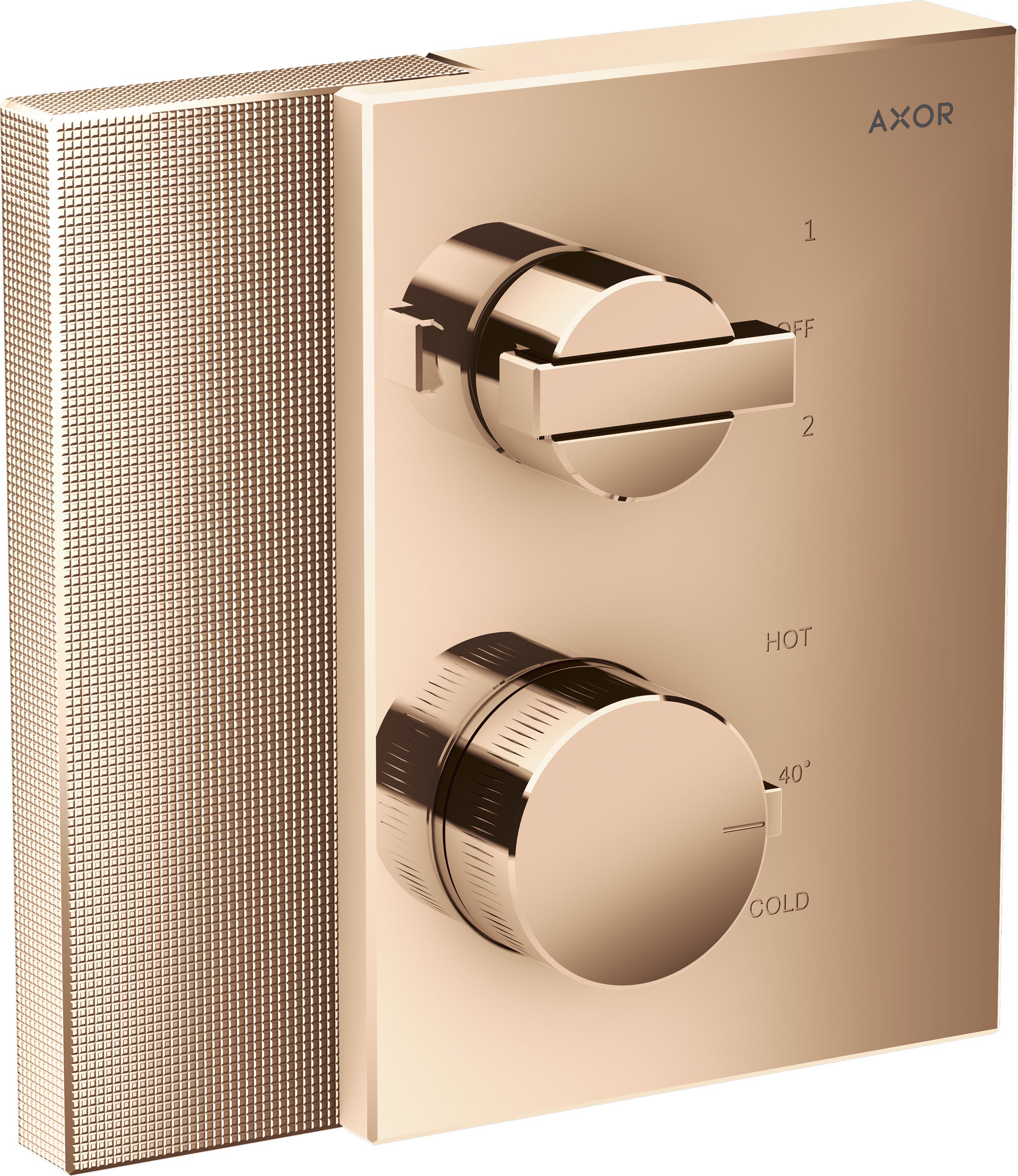 AXOR Edge Thermostatic mixer for concealed installation with shut-off / diverter valve - diamond cut